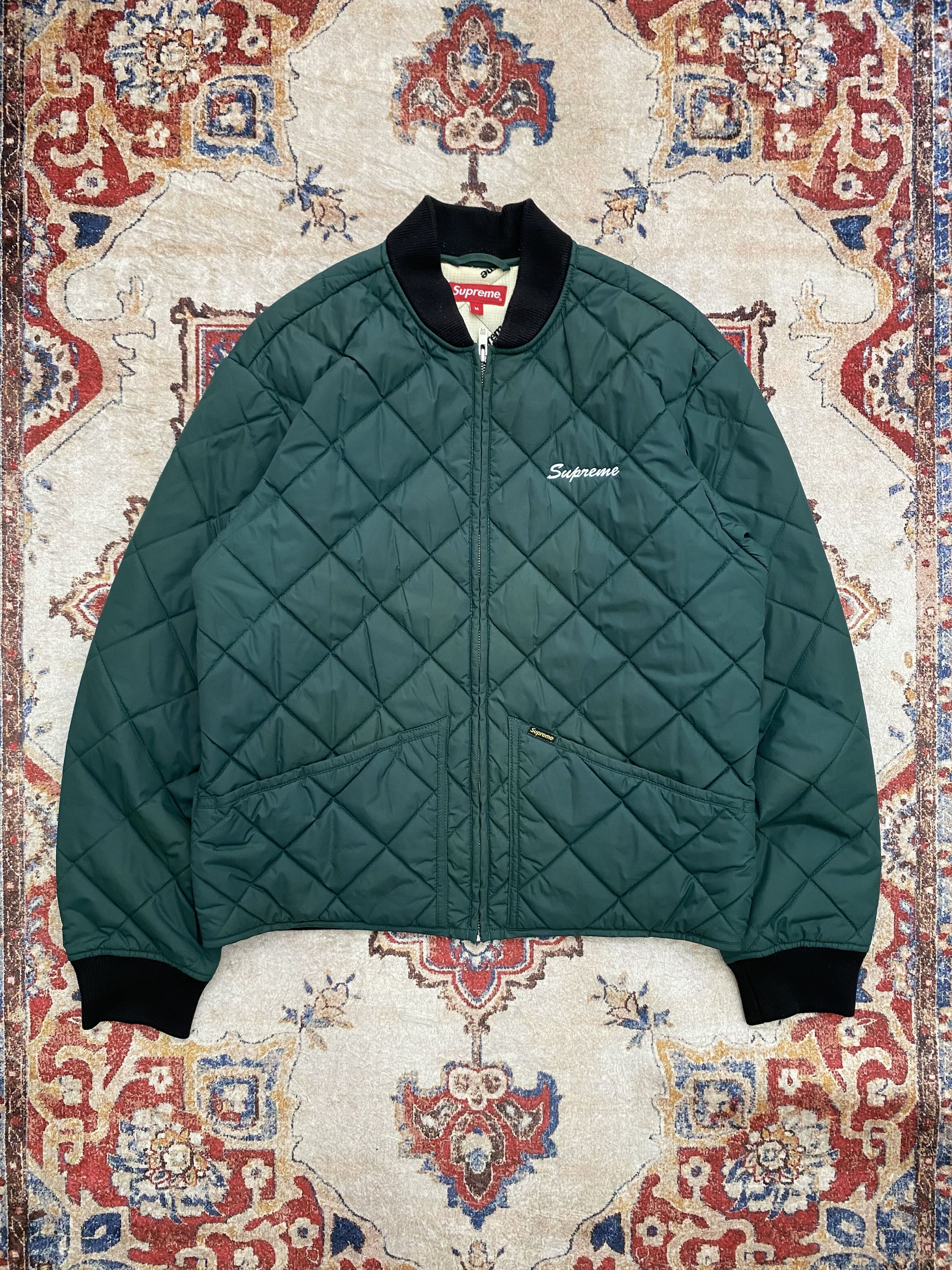 Supreme Supreme x Dead Prez Quilted Work Jacket - Green Size US M / EU 48-50 / 2 - 2 Thumbnail