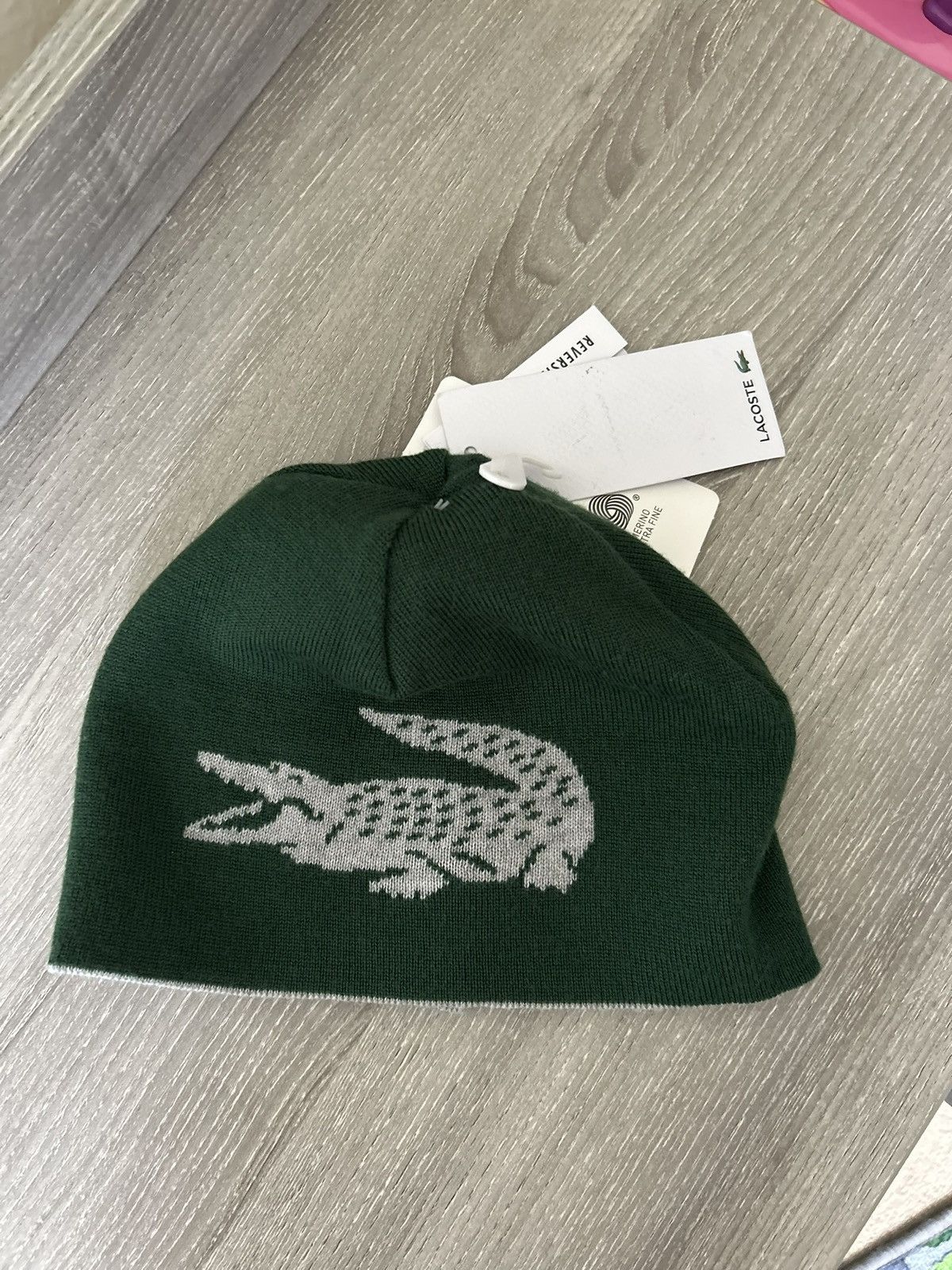 Lacoste Lacoste Unisex Merino Wool Contrast Reversible Beanie Size ONE SIZE - 5 Thumbnail