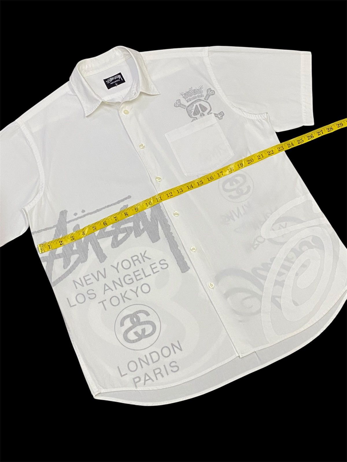 Stussy Stussy New York Printed Upside Down Button Ups Shirt Size US L / EU 52-54 / 3 - 14 Thumbnail