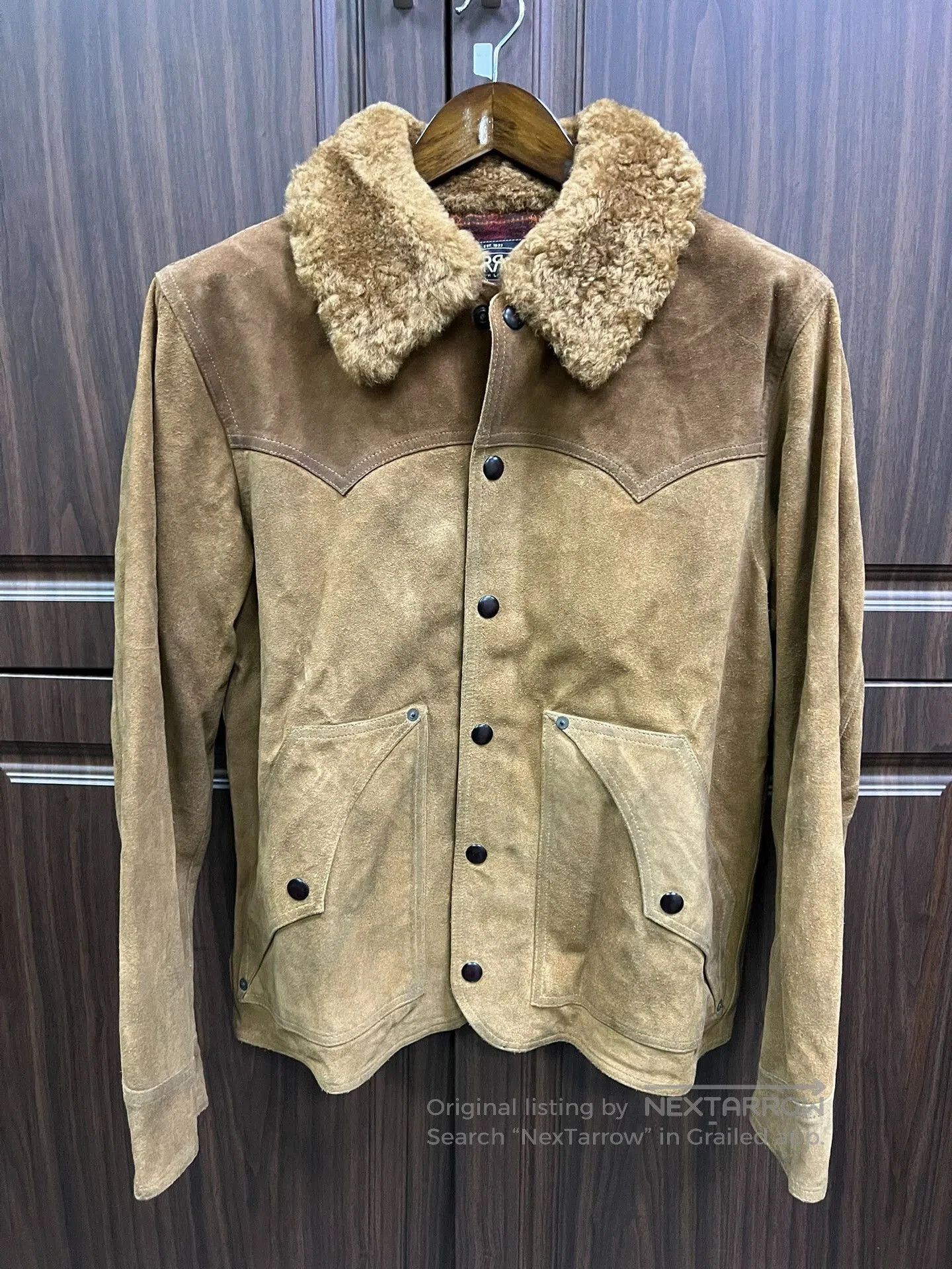 RRL Ralph Lauren RRL Shearling Brown Jacket with Fur Collar. Size US M / EU 48-50 / 2 - 1 Thumbnail