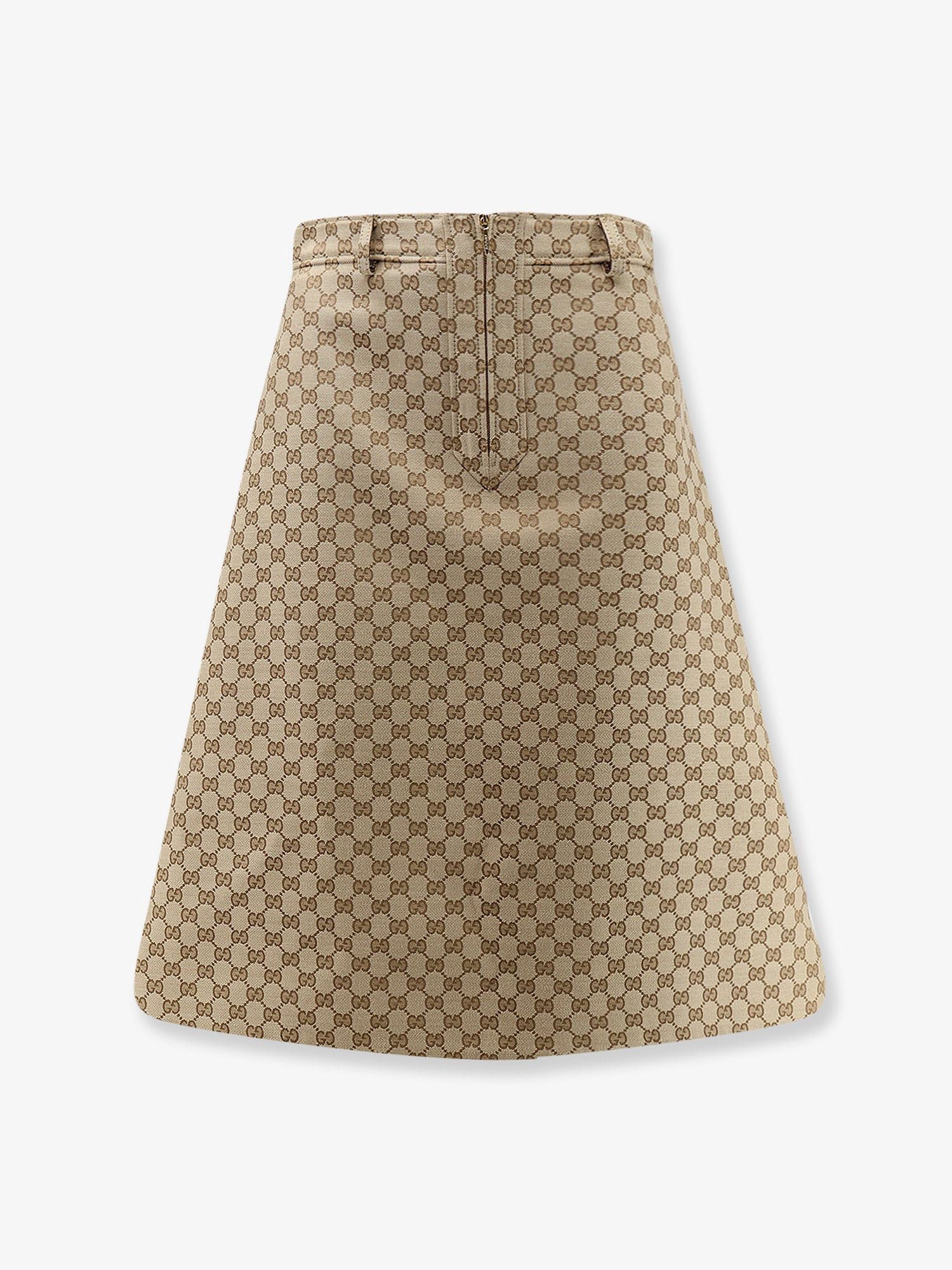 Gucci Gg Cotton Canvas Skirt Size 27" / US 4 / IT 40 - 1 Thumbnail