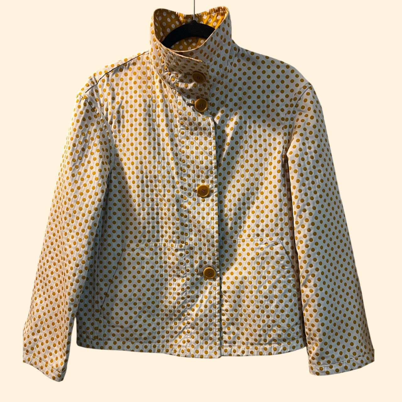 Akris Akris Punto Reversible Pleated Polka Dot Rain Jacket Size XS / US 0-2 / IT 36-38 - 1 Thumbnail