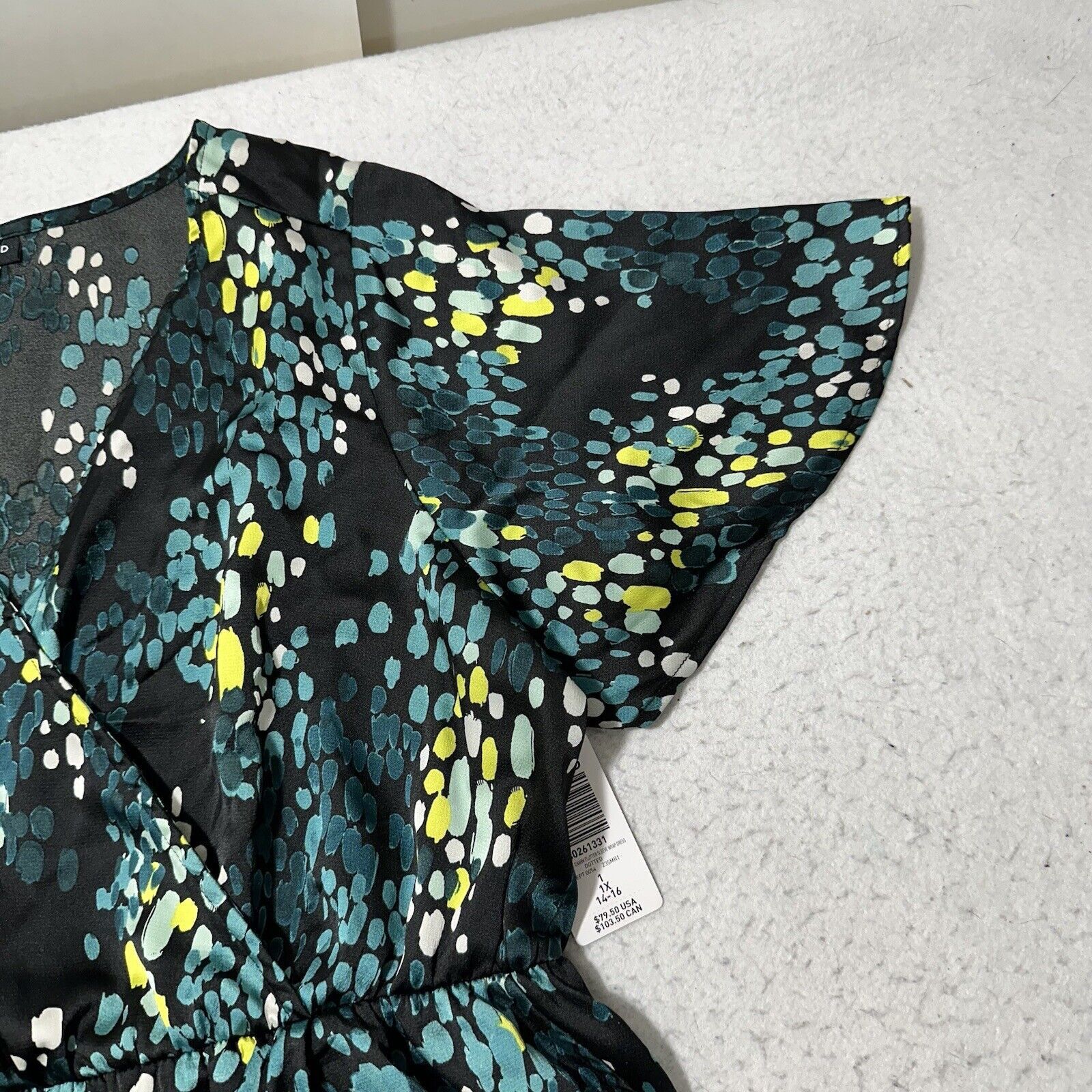 Other Torrid 1X 14-16 Midi Bubble Charm Flutter Sleeve Wrap Dress Size XL / US 12-14 / IT 48-50 - 6 Thumbnail