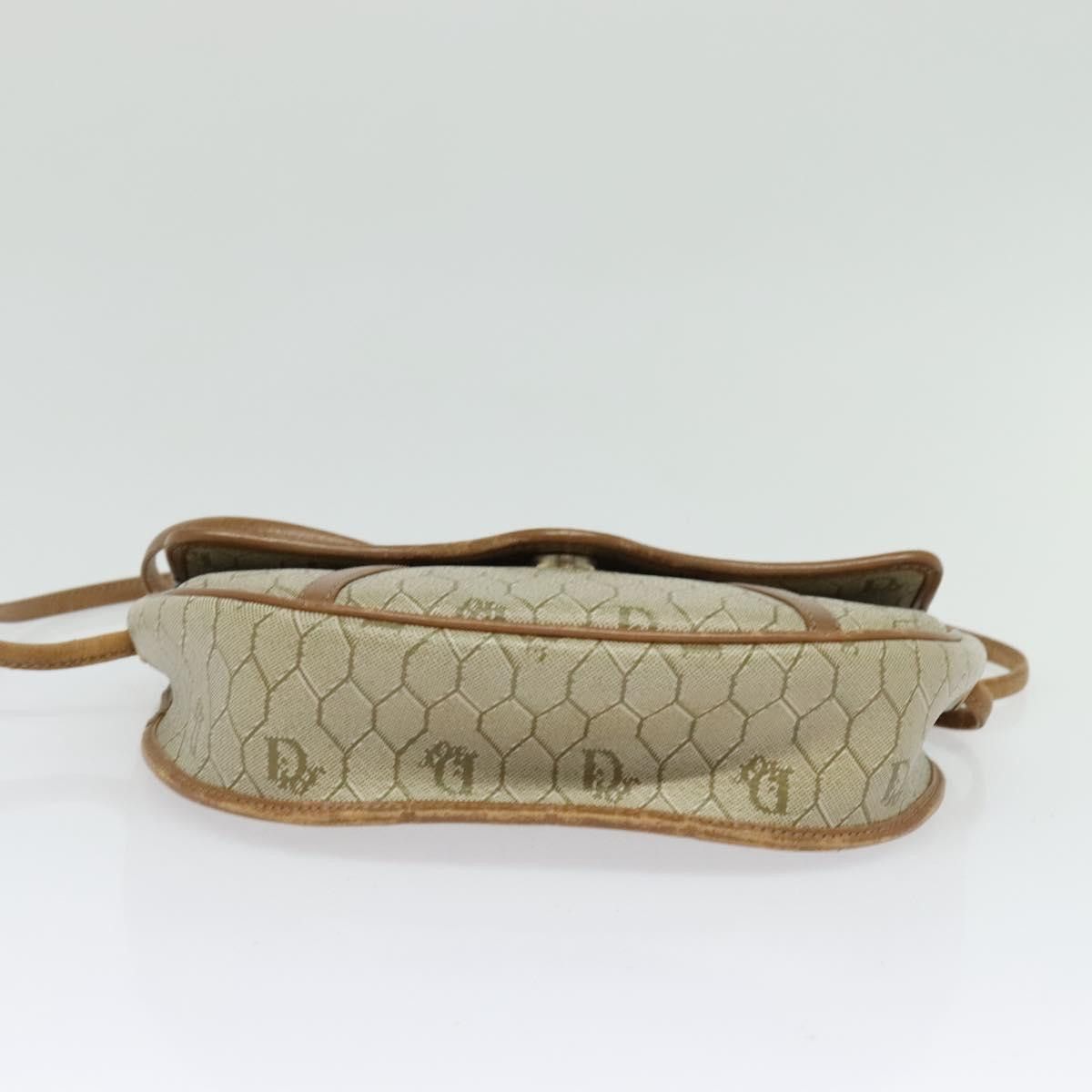 Dior DIOR Honeycomb Canvas Shoulder Bag Pvc Beige Gold Size ONE SIZE - 9 Thumbnail