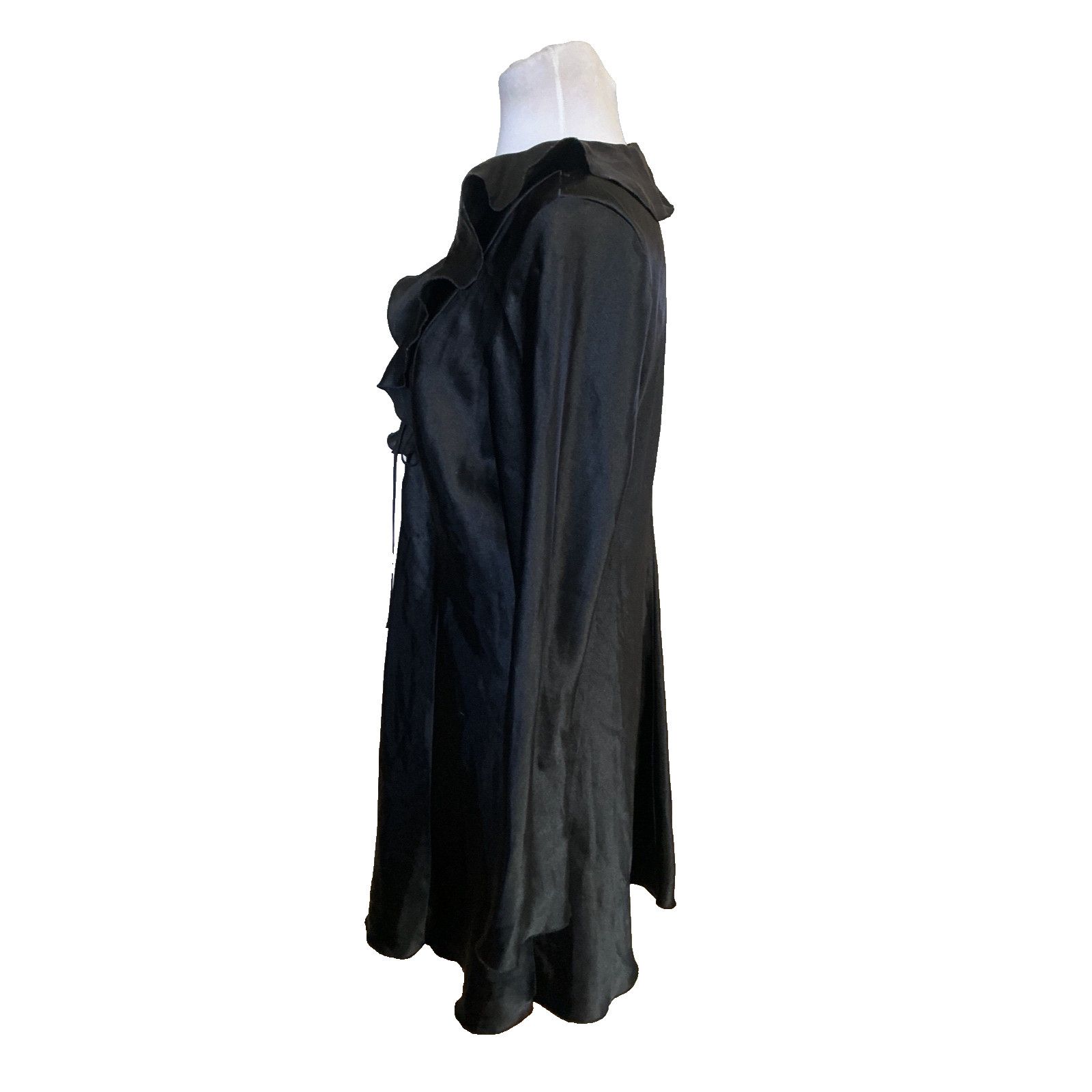 Other FREDERICK'S OF HOLLYWOOD BLACK SATIN BABY DOLL MINI - SZ XL Size XL / US 12-14 / IT 48-50 - 2 Thumbnail