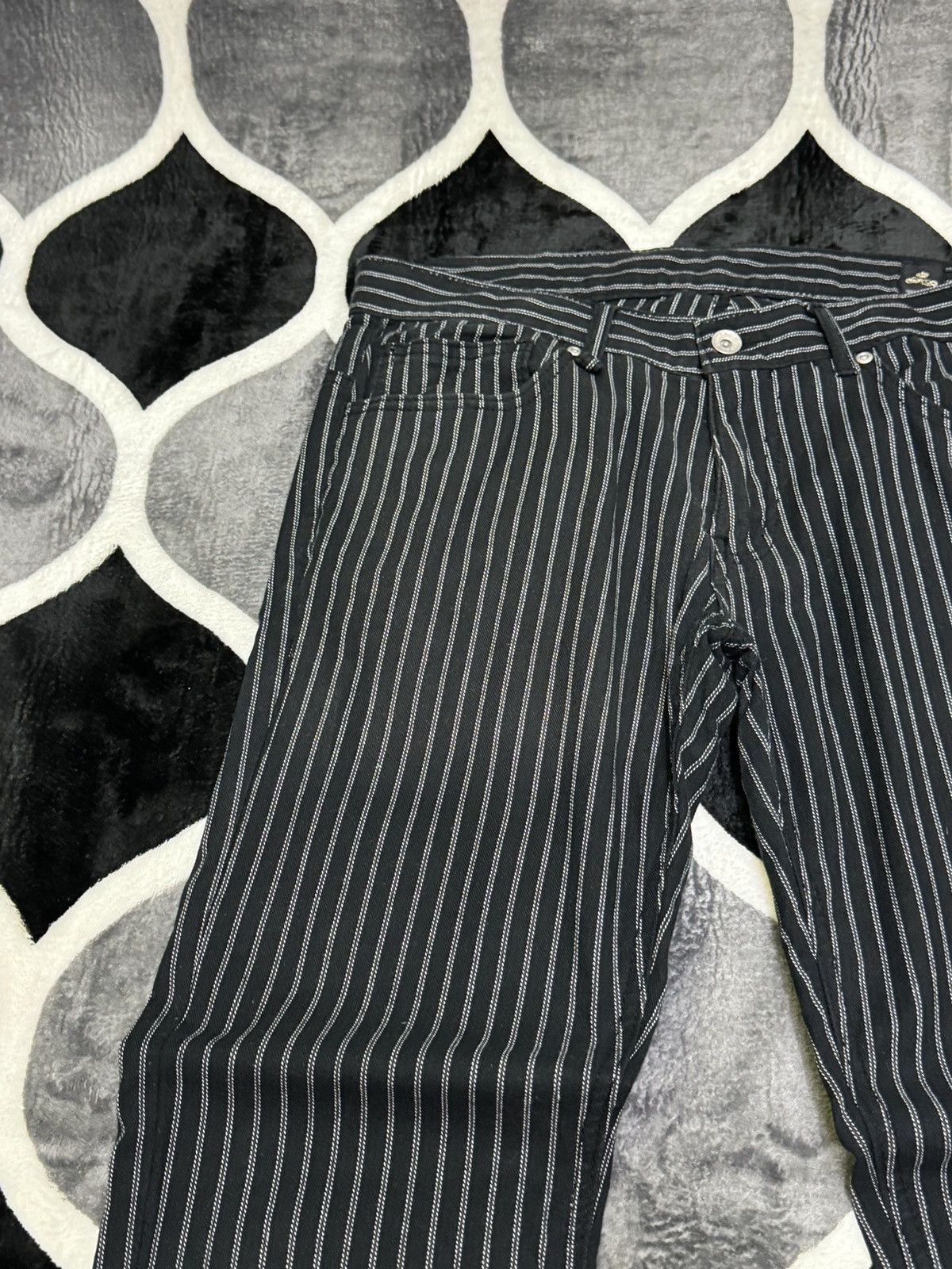 Tornado Mart Vintage Semantic Design Pinstripe Retro Pant Size US 32 / EU 48 - 4 Thumbnail