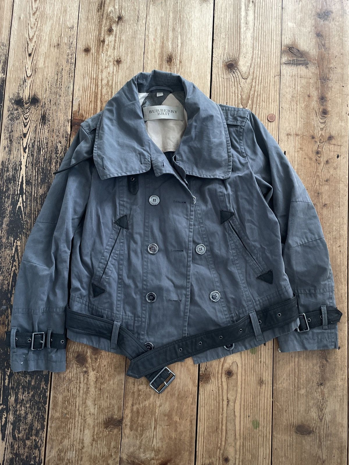 Burberry Burberry Brit Belted Jacket Size US M / EU 48-50 / 2 - 2 Thumbnail