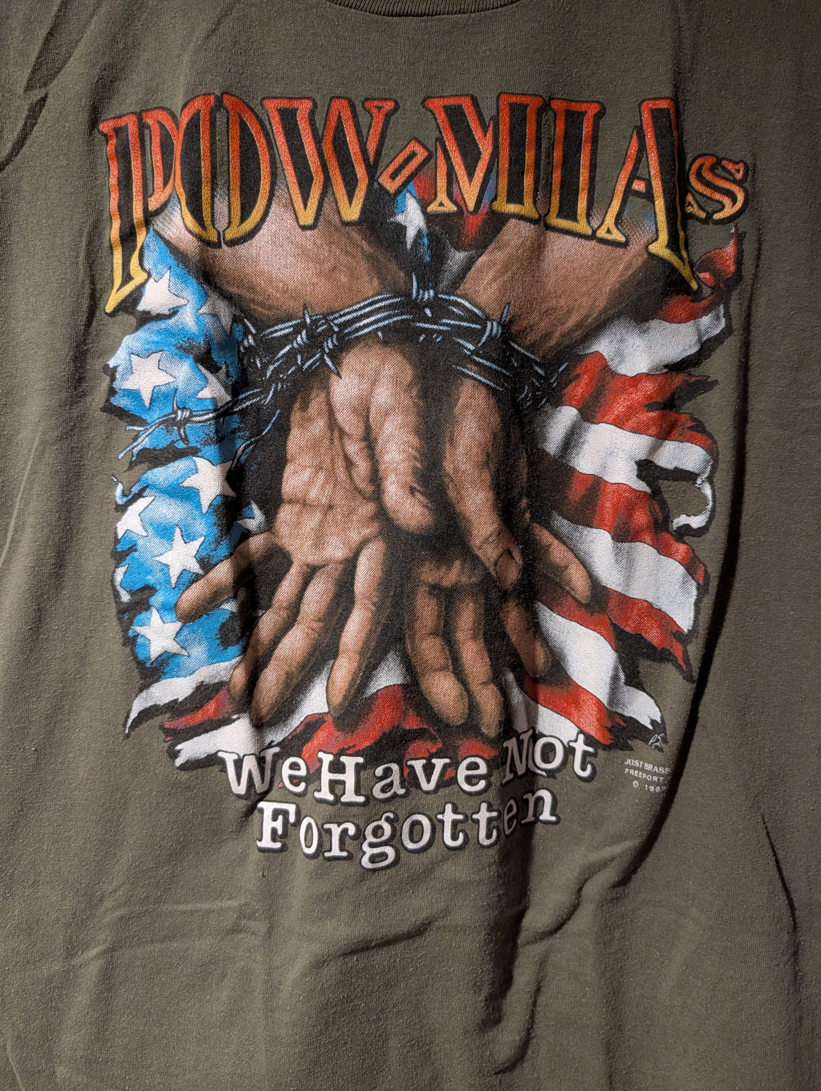 Harley Davidson VTG 1989 3D Emblem POW MIA We Have Not Forgotten T Shirt Size US M / EU 48-50 / 2 - 2 Thumbnail