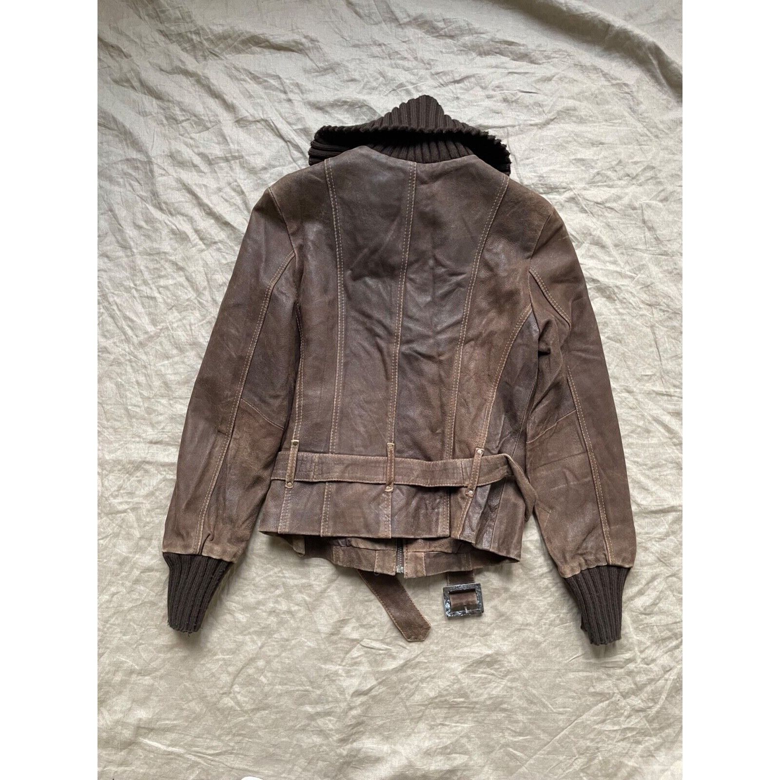 Mexx Mexx Y2K Vintage Lamb Leather Belted Jacket 8310AC Size M / US 6-8 / IT 42-44 - 8 Thumbnail