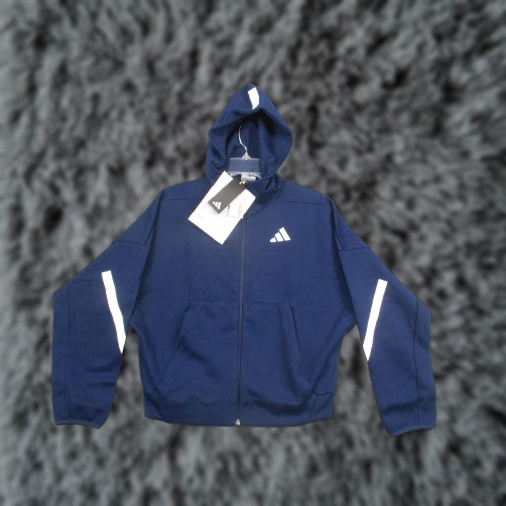 Adidas Adidas Hoodie Womens Small Navy Blue White W Z.N.E. FZ Full Zip Sportswear JI9343 Size S / US 4 / IT 40 - 1 Thumbnail