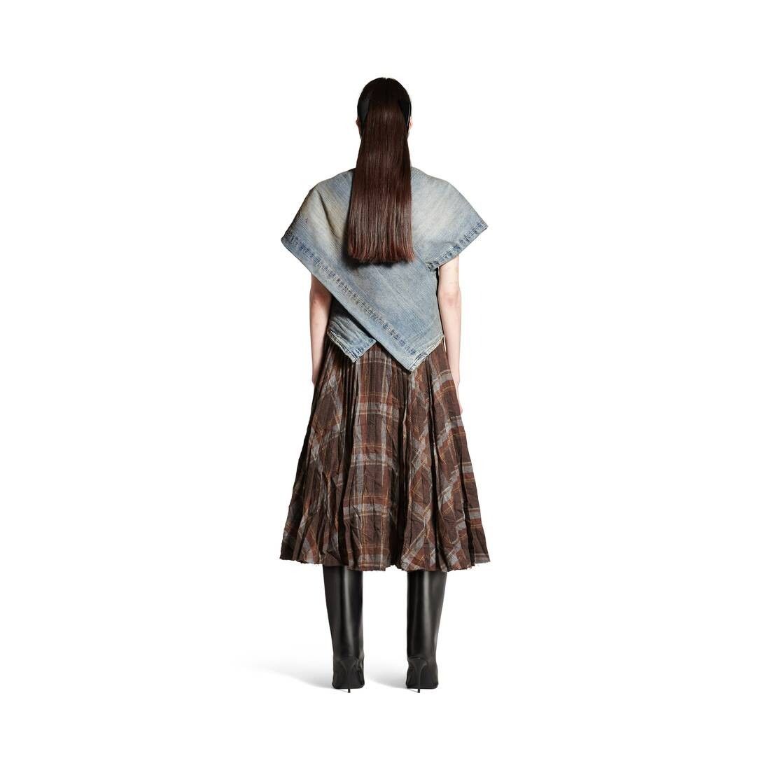 Balenciaga o1tr1nto0526 Creased Pleated Skirt in Multicolor Size 27" / US 4 / IT 40 - 3 Thumbnail