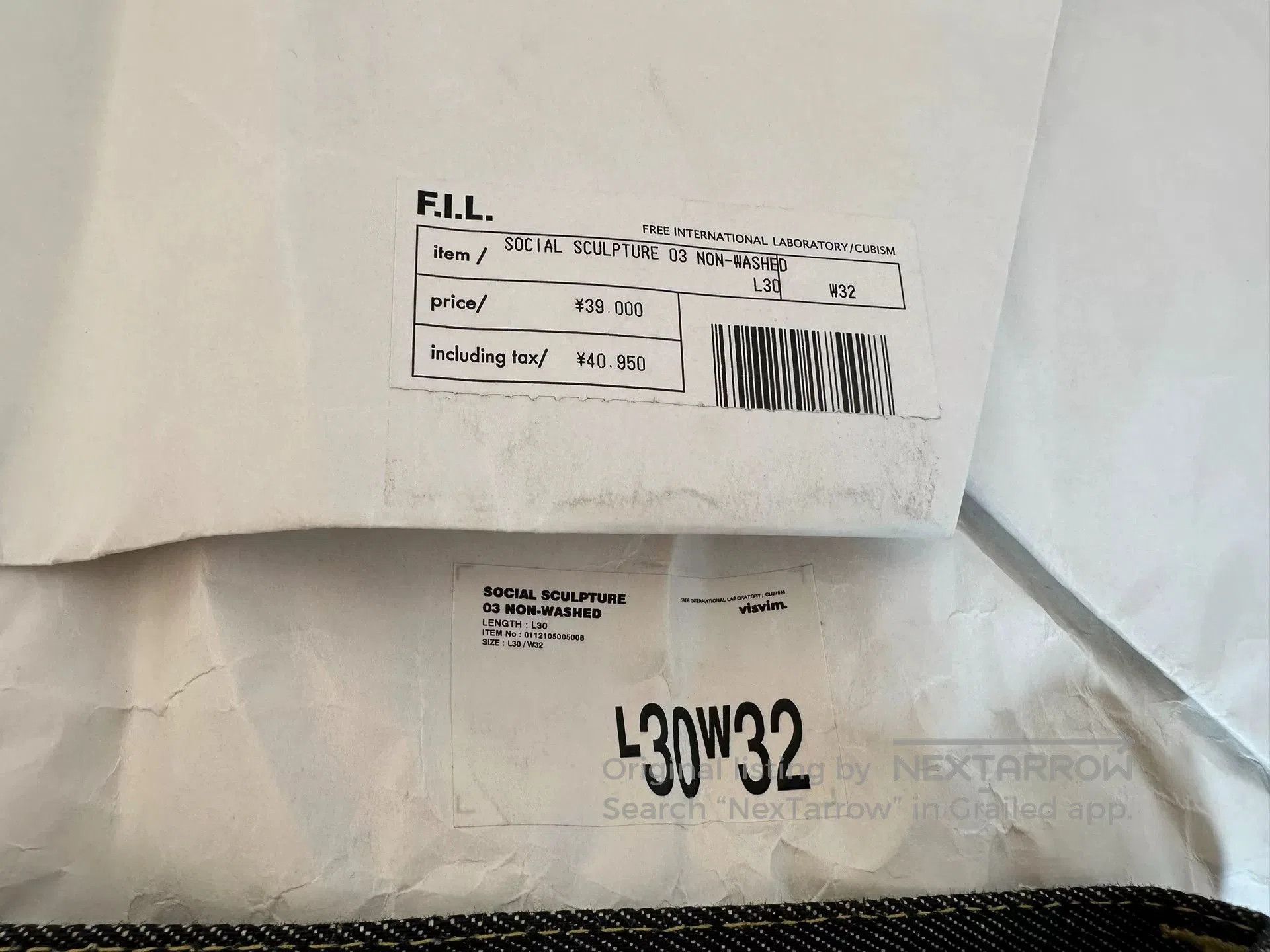 Visvim visvim social sculpture non washed jeans. Size US 32 / EU 48 - 3 Thumbnail
