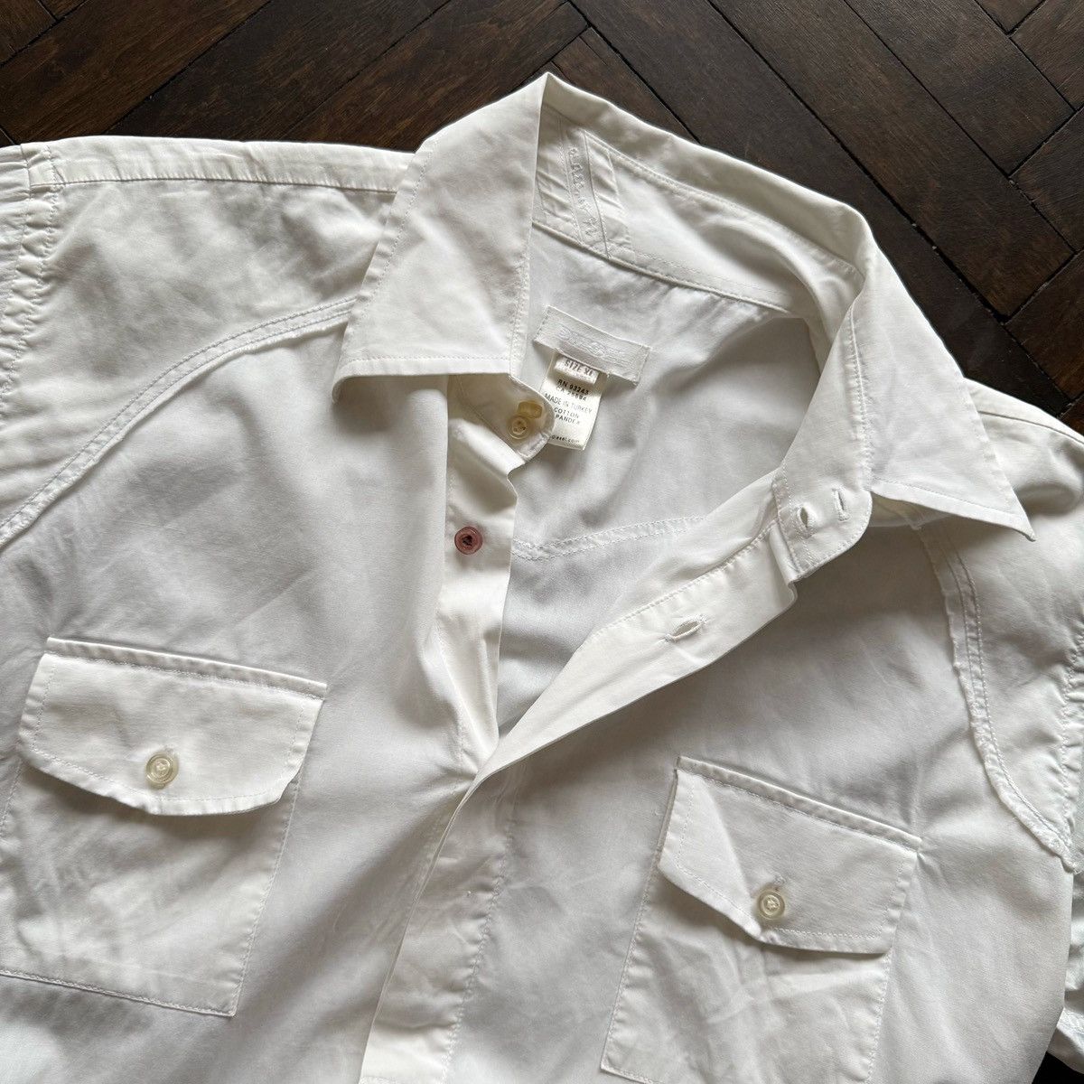 Diesel Diesel Mens White Short Sleeve Button Up Shirt Size US XL / EU 56 / 4 - 3 Thumbnail
