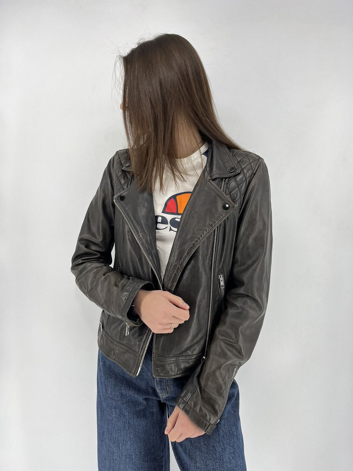 Allsaints Allsaints Leather Motorcycle Jacket Distressed original USA6 Size M / US 6-8 / IT 42-44 - 4 Thumbnail