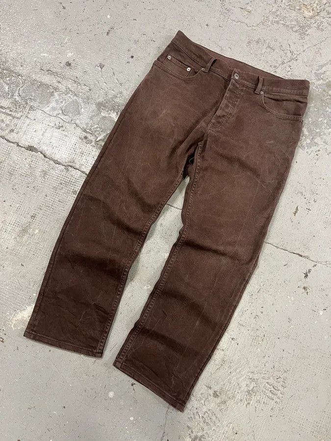 Helmut Lang × Vintage Helmut Lang Brown Classic Faded Pants Size US 32 / EU 48 - 2 Thumbnail