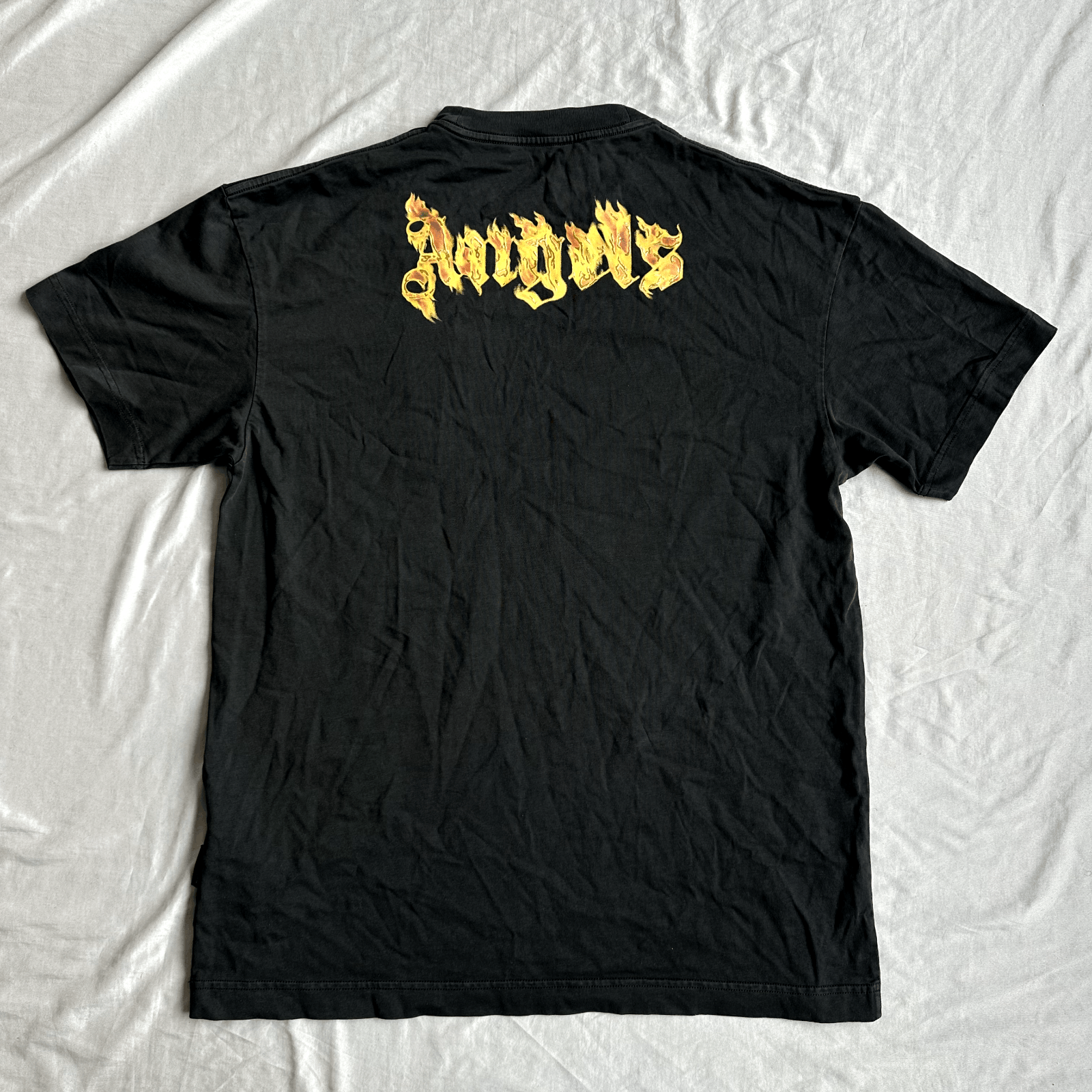 Palm Angels Palm Angels Black Shirt With Front and Back Flame and Gold Size US M / EU 48-50 / 2 - 3 Thumbnail