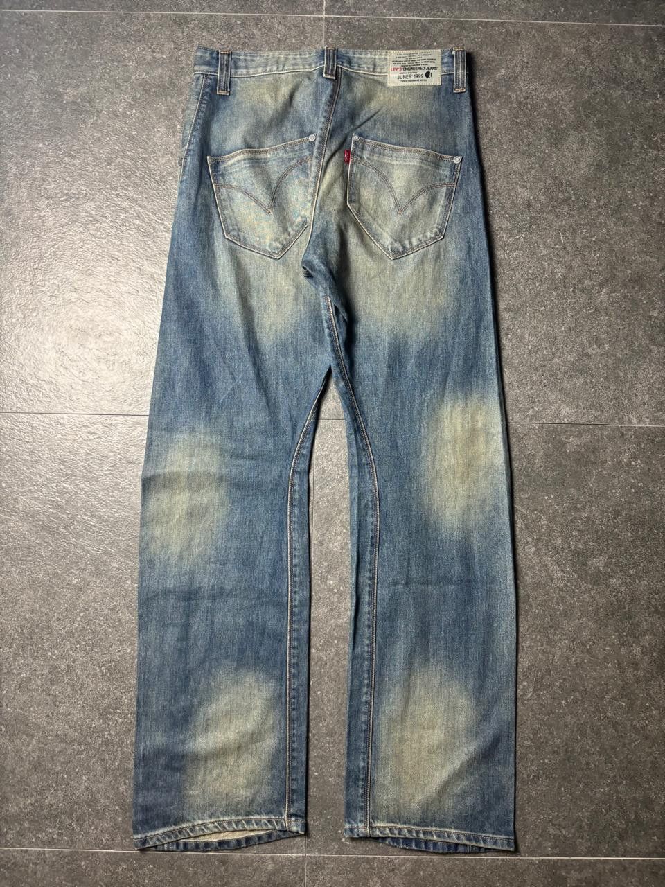Levi's 2000s Levis Engineered Twisted Mud-Washed Jeans Size US 30 / EU 46 - 9 Thumbnail