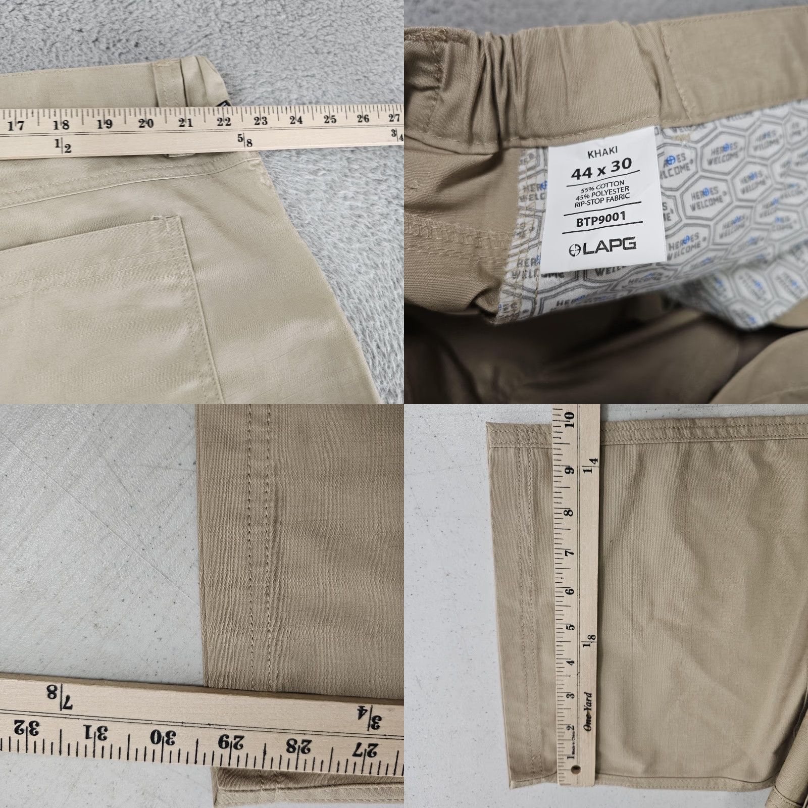 Vintage LA Police Gear Pants Mens 44x30 Khaki Core Cargo Ripstop Tactical Work BTP9001 Size US 44 / EU 60 - 8 Thumbnail