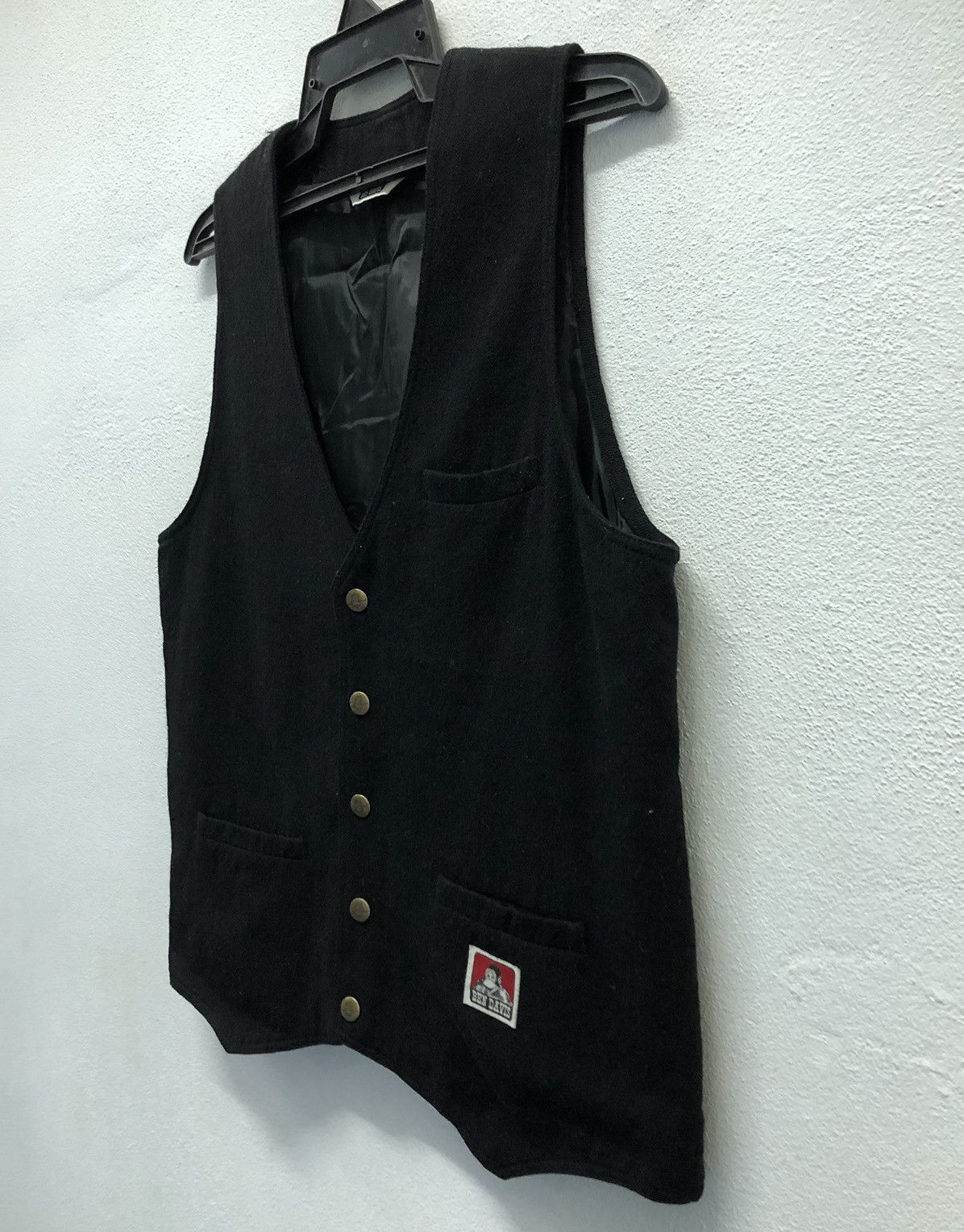 Ben Davis × Vintage Ben Davis Wool Blend Work Vest - Black - Size L Size US L / EU 52-54 / 3 - 4 Thumbnail