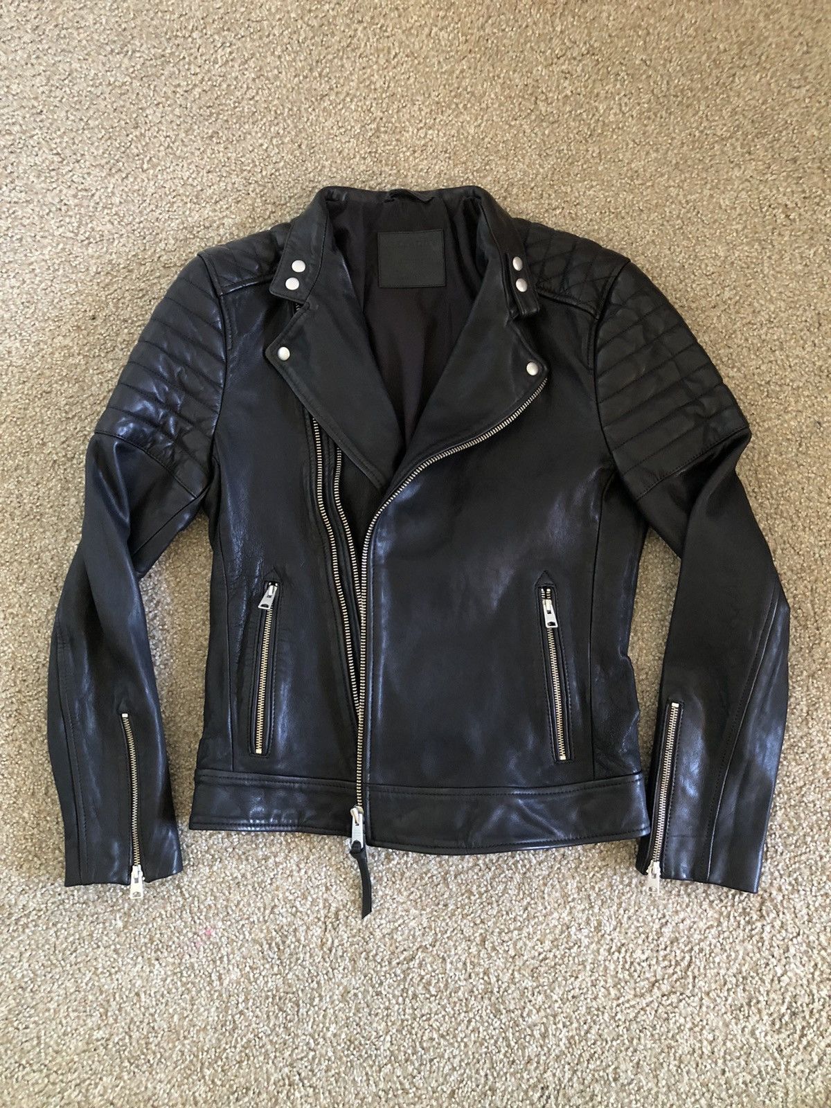 Allsaints Leather Biker Jacket Size US M / EU 48-50 / 2 - 1 Thumbnail