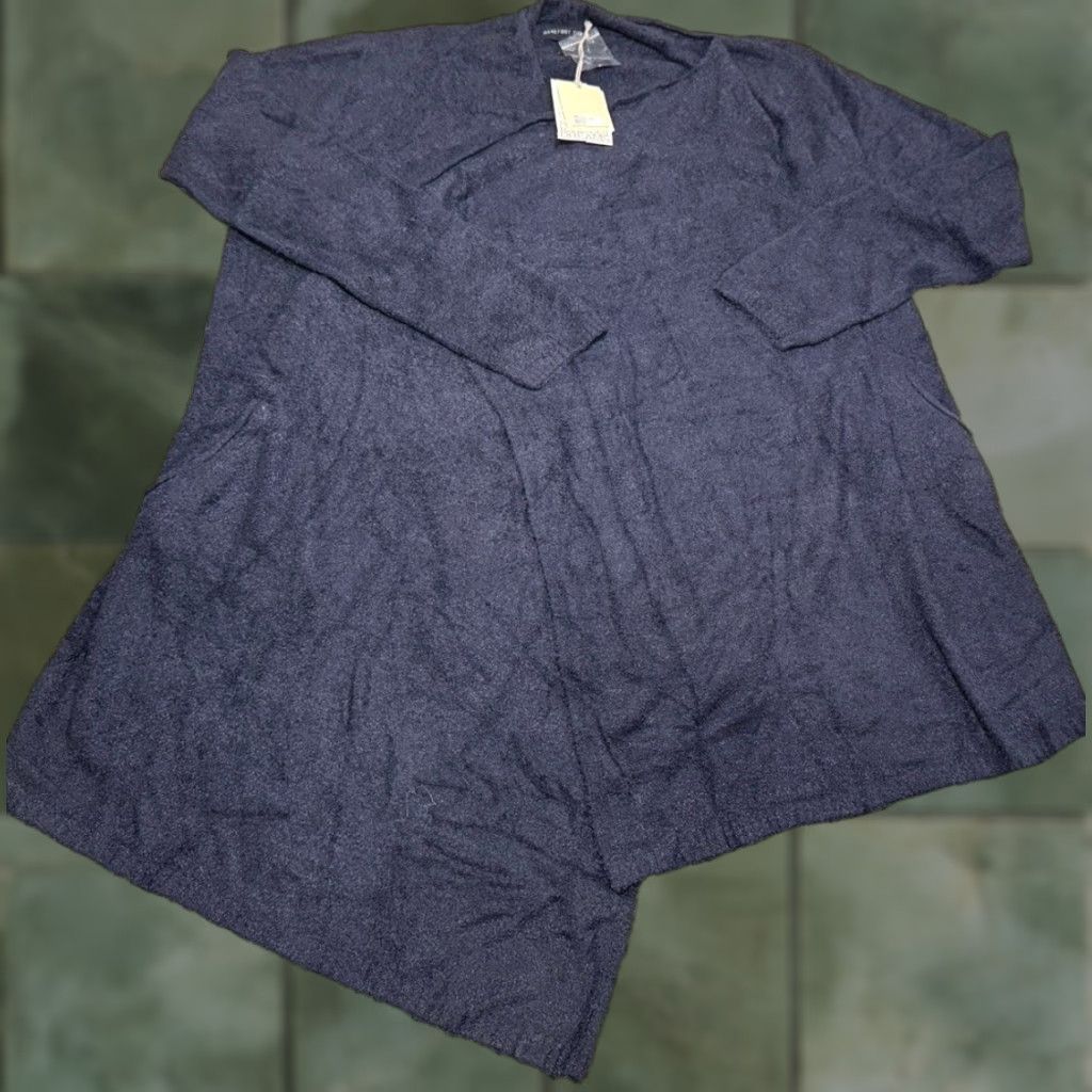 Vintage Barefoot Dreams CozyChic Lite Island Wrap Cardigan Indigo Sz Large X-Large Size L / US 10 / IT 46 - 1 Thumbnail