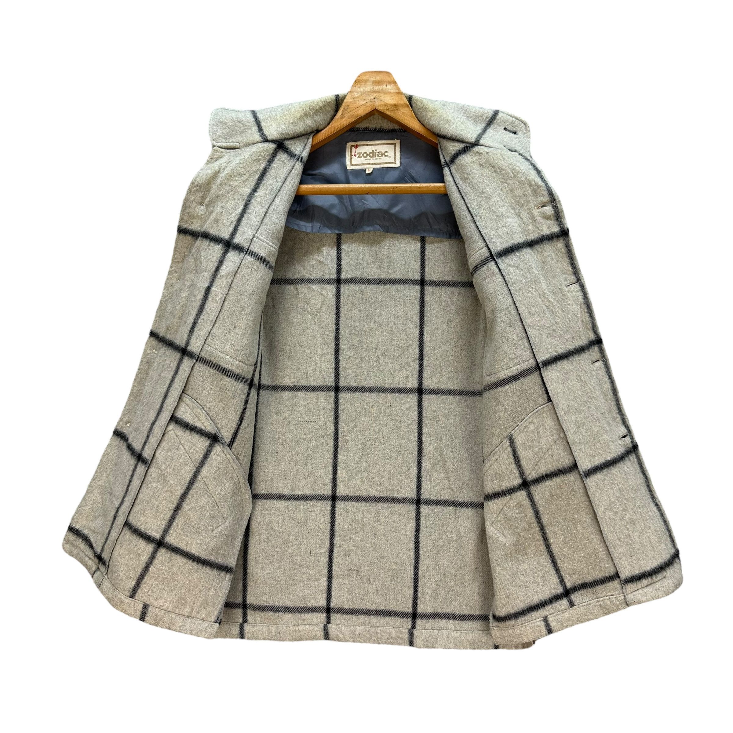 Vintage 90's Zodiac Japan Checked Wool Flannel Jacket #A13-0324 Size US M / EU 48-50 / 2 - 7 Thumbnail