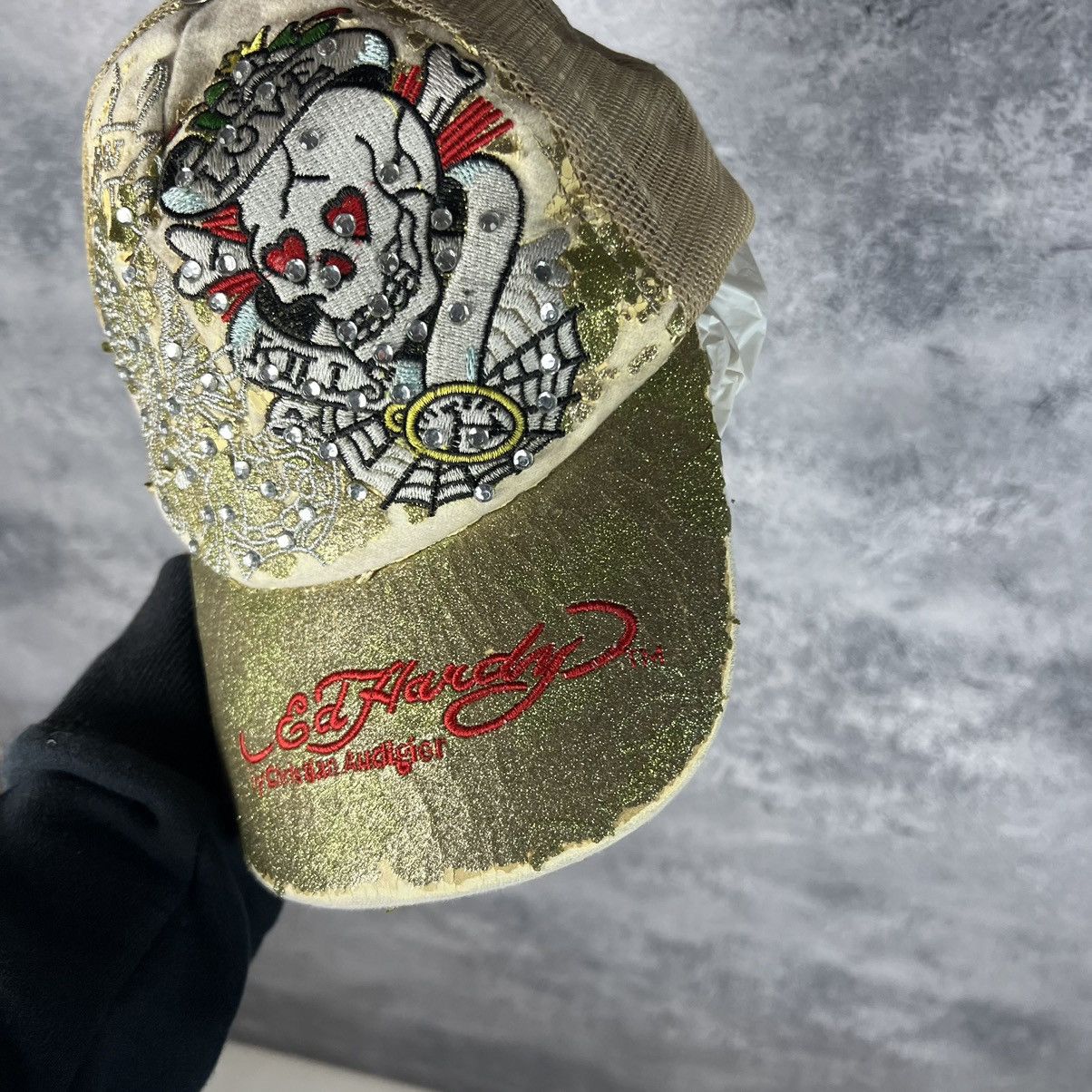 Christian Audigier Ed Hardy Christian Audigier Skull Vintage Cap Y2K Size ONE SIZE - 8 Thumbnail