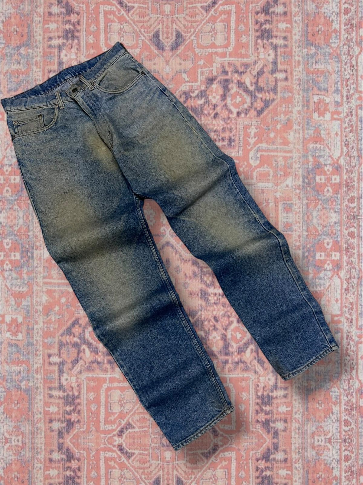 Levi's Vintage Clothing Vintage 90s Rare Designer Levis 516 Mudwash Distressed Denim Size US 29 - 2 Thumbnail