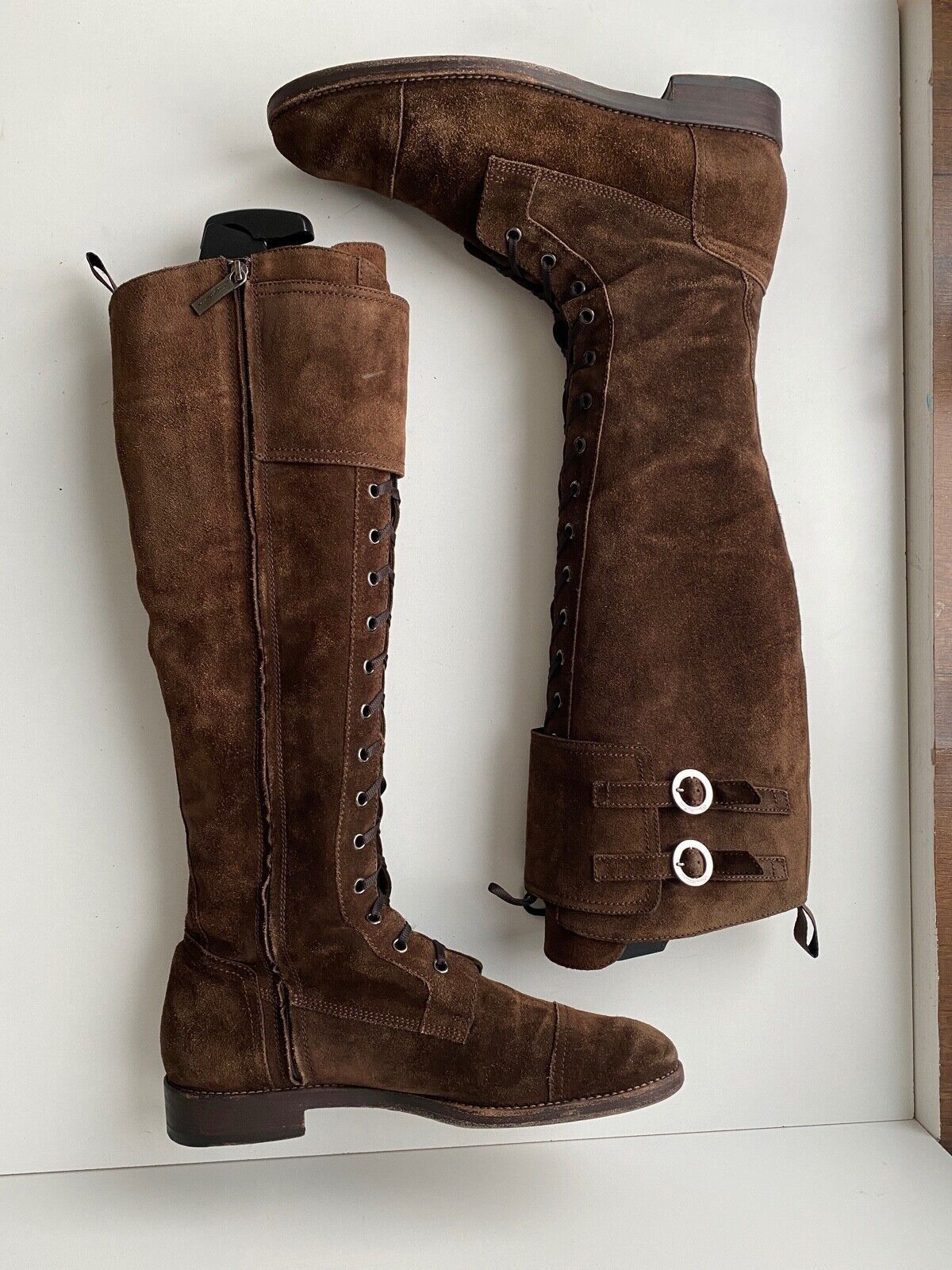 Santoni Santoni High Suede Brown Boots Size US 11 / IT 41 - 4 Thumbnail