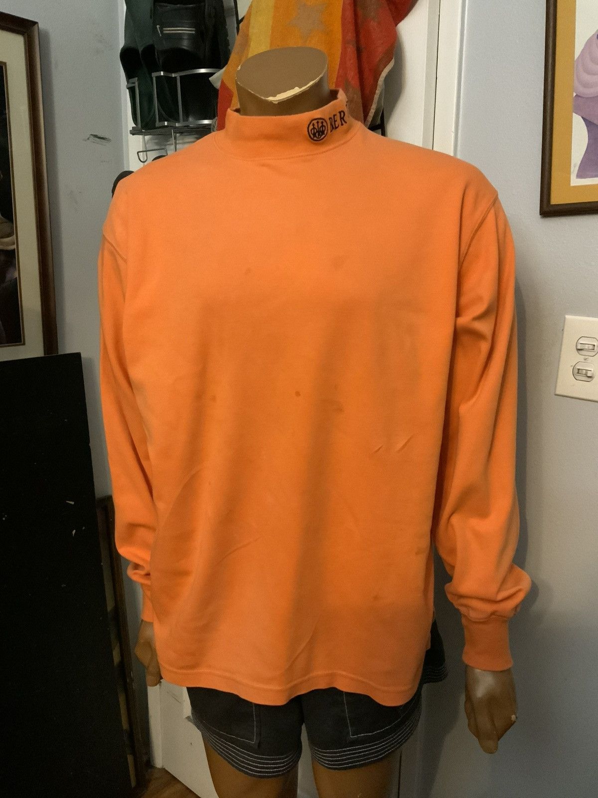 Beretta Beretta Italian Firearms Guns Weapons Orange Mock Neck Shirt Size US M / EU 48-50 / 2 - 17 Thumbnail