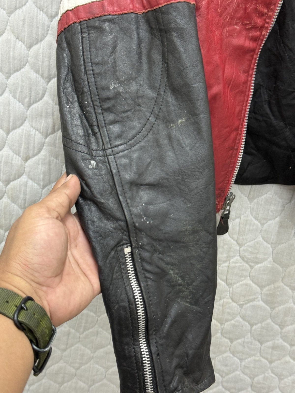 Avirex 🔥🔥🔥STEALS AVIREX VARSITY RACING LEATHER JACKET Size M / US 6-8 / IT 42-44 - 17 Thumbnail