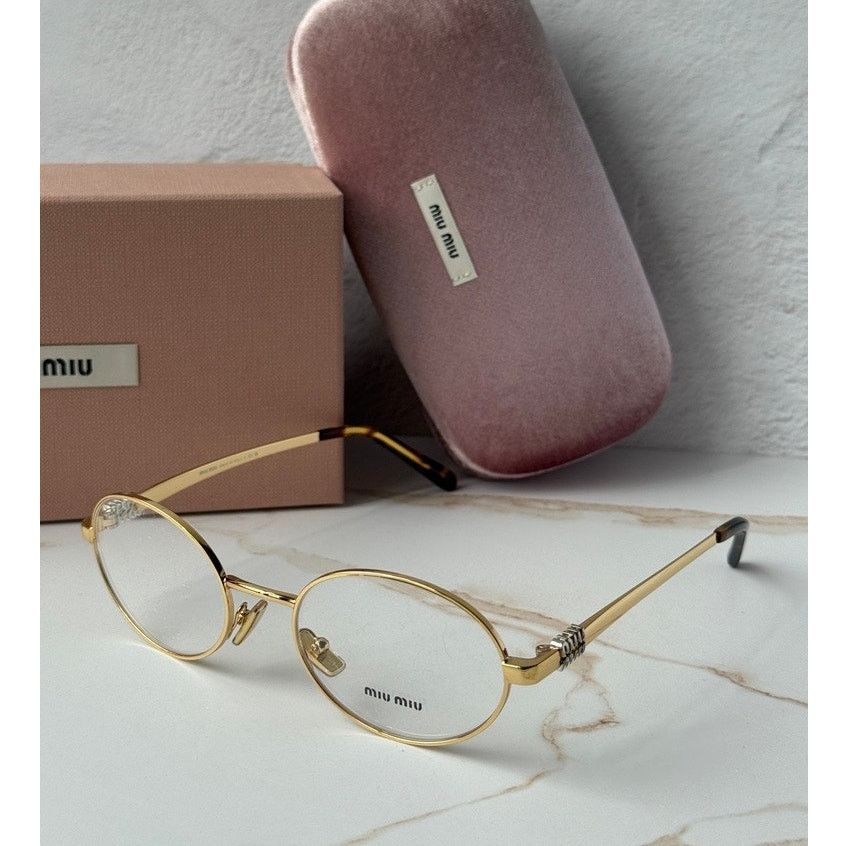 miu Miu Miu NEW MIU MIU MU56ZS 5AK40D Gold Orange Mirror Silver
