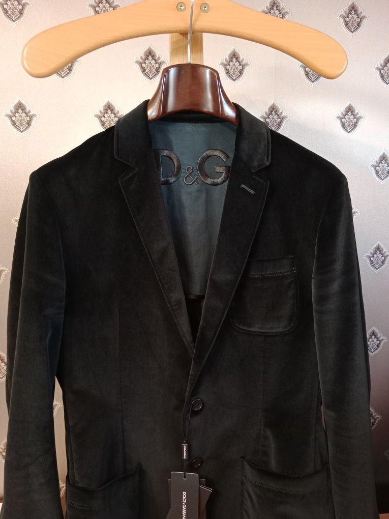 Dolce & Gabbana Dolce Gabbana Velour Blazer Jacket Size US M / EU 48-50 / 2 - 2 Thumbnail