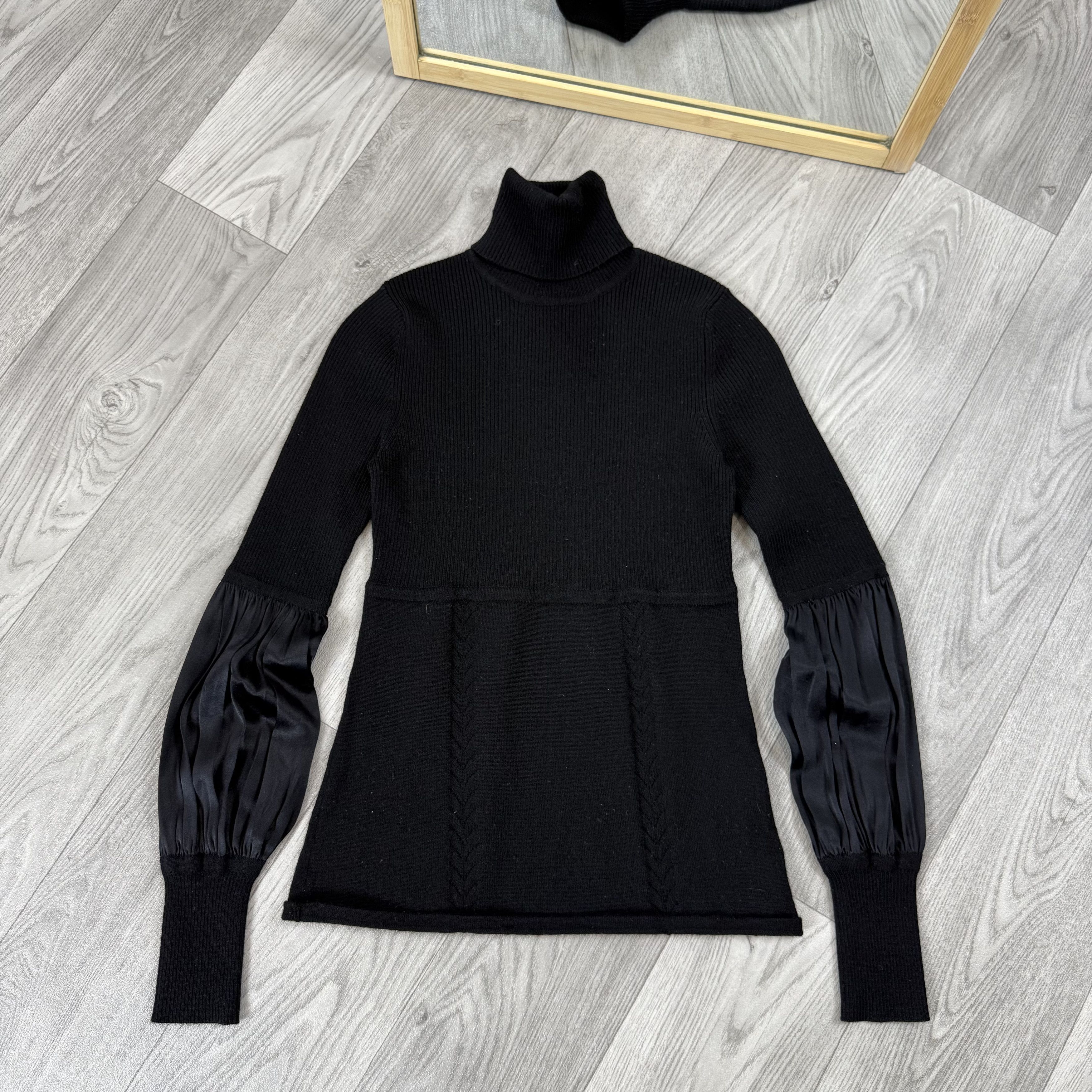 Karen Millen Vintage Karen Millen Silk Sleeve's Wool Sweater Size S / US 4 / IT 40 - 4 Thumbnail