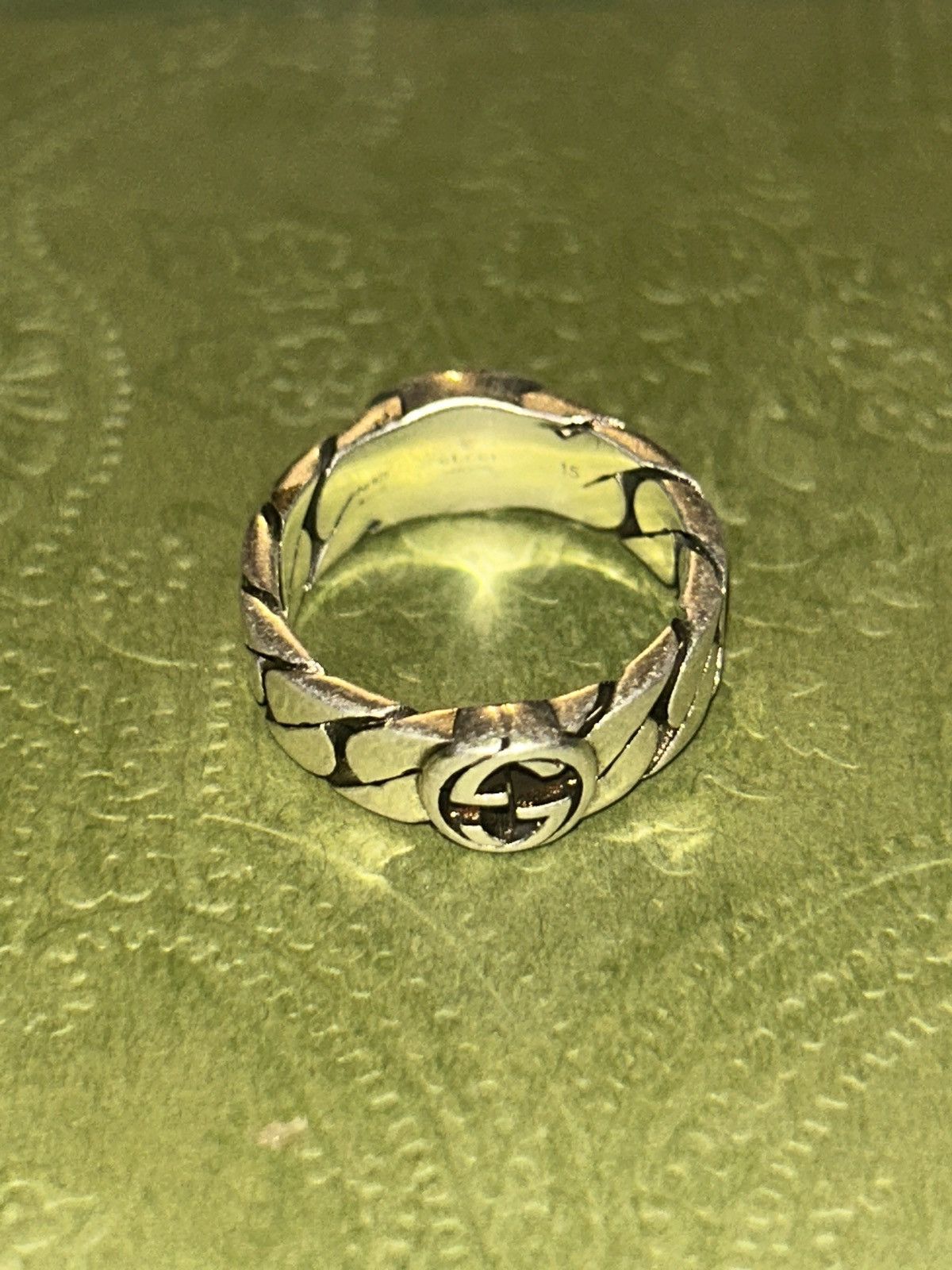 Gucci Gucci Sterling Silver Interlocking Ring Ag 925 678656 Size ONE SIZE - 6 Thumbnail