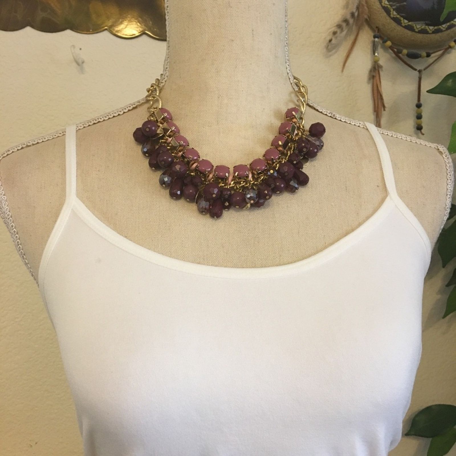 Jewelry Talbots misty lavender cluster beaded necklace Size ONE SIZE - 4 Thumbnail
