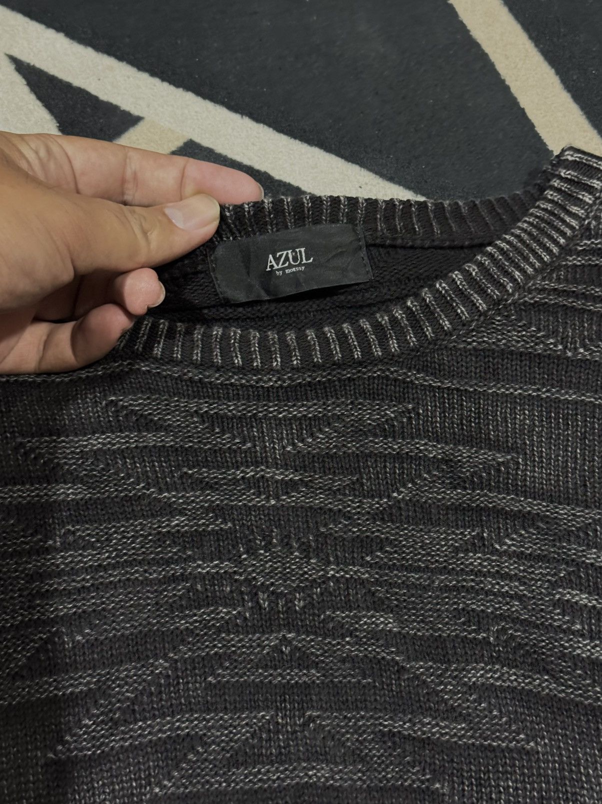 Le Grande Bleu (L.G.B.) Navajo Knit Sweaters Moussy Black Washed Archive Styled Size US L / EU 52-54 / 3 - 5 Thumbnail