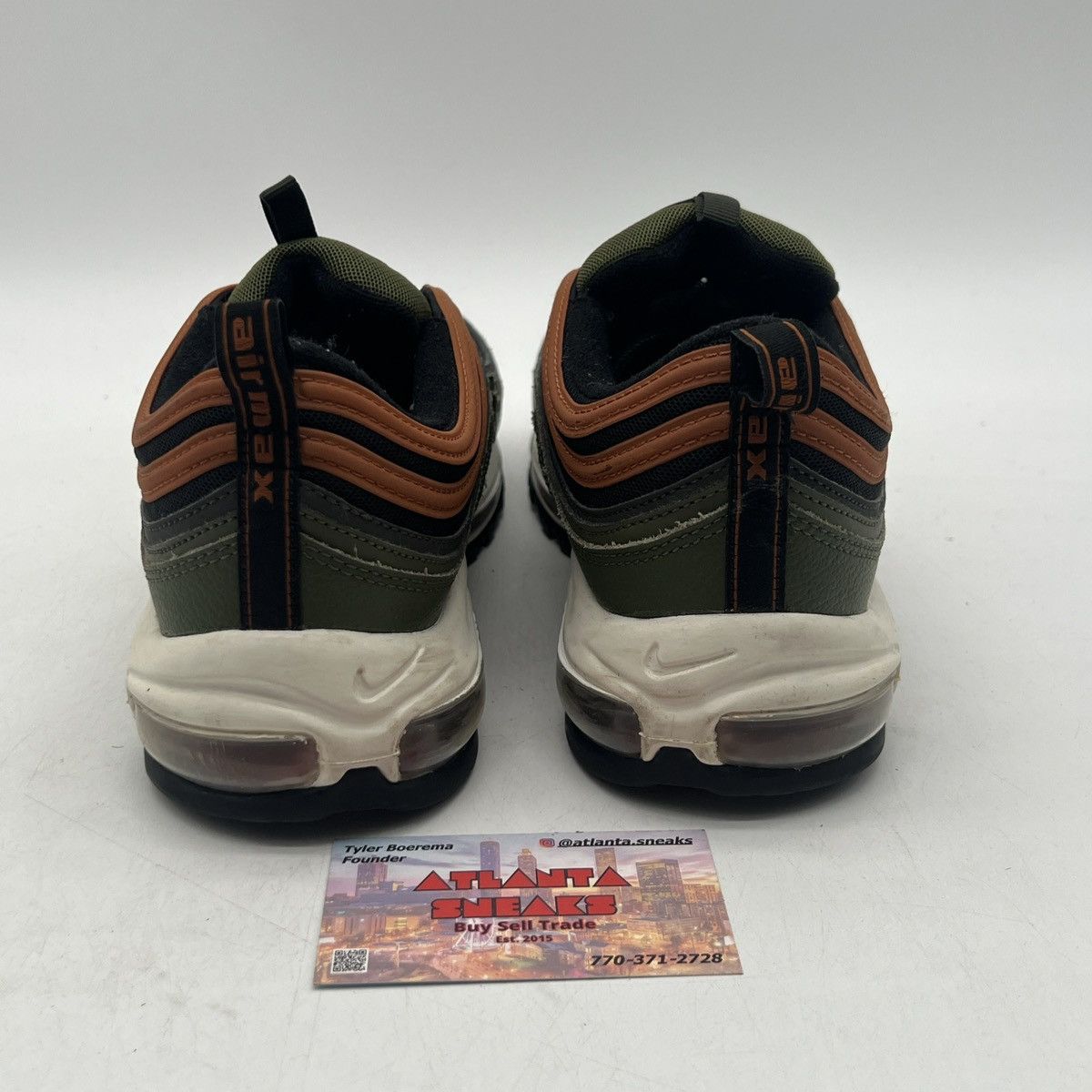 Nike Air max 97 black olive Size US 12 / EU 45 - 3 Thumbnail