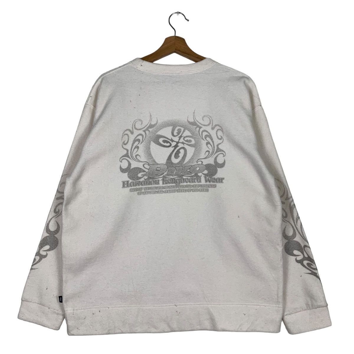 Japanese Brand PIKO Hawaiian Longboard Wear Big Logo Sweatshirt #0268-C12 Size US M / EU 48-50 / 2 - 8 Thumbnail