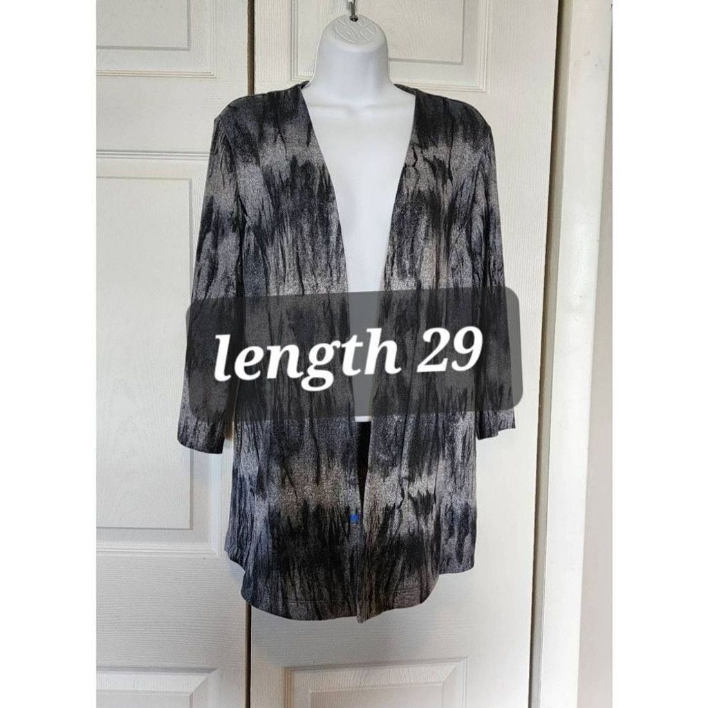 Chicos Chico's Gray Tiedie Cardigan Size XS / US 0-2 / IT 36-38 - 4 Thumbnail