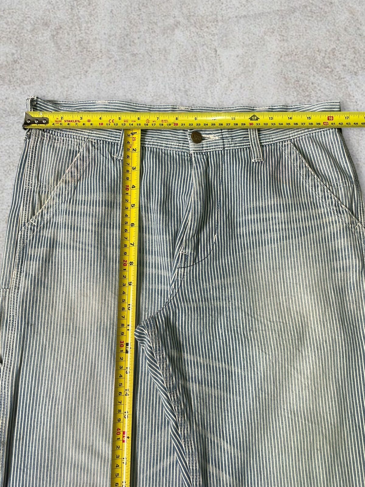 Lee Vintage Lee Hickory Iconic Railroad Carpenter Loose Jeans Size US 33 - 16 Thumbnail