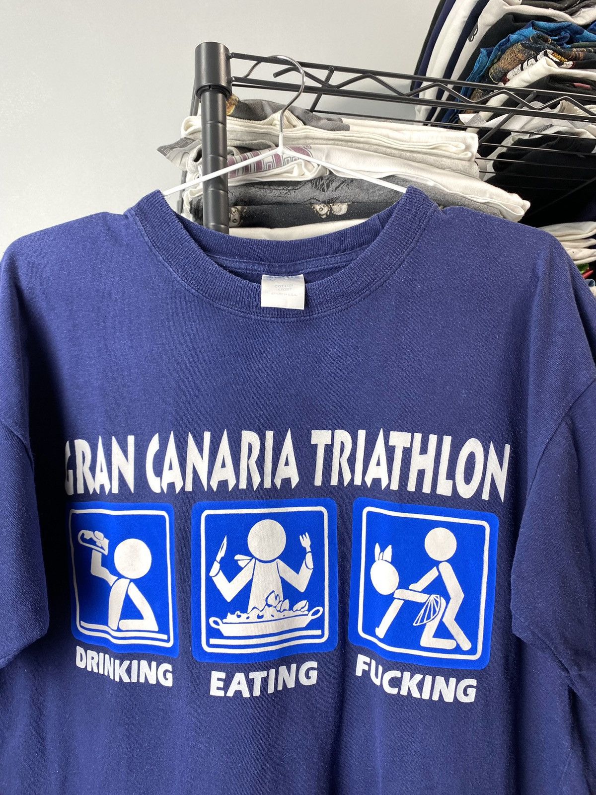 Vintage Y2K 00’s Vintage Gran Canaria Triathlon T Shirt Hookups Size US L / EU 52-54 / 3 - 2 Thumbnail