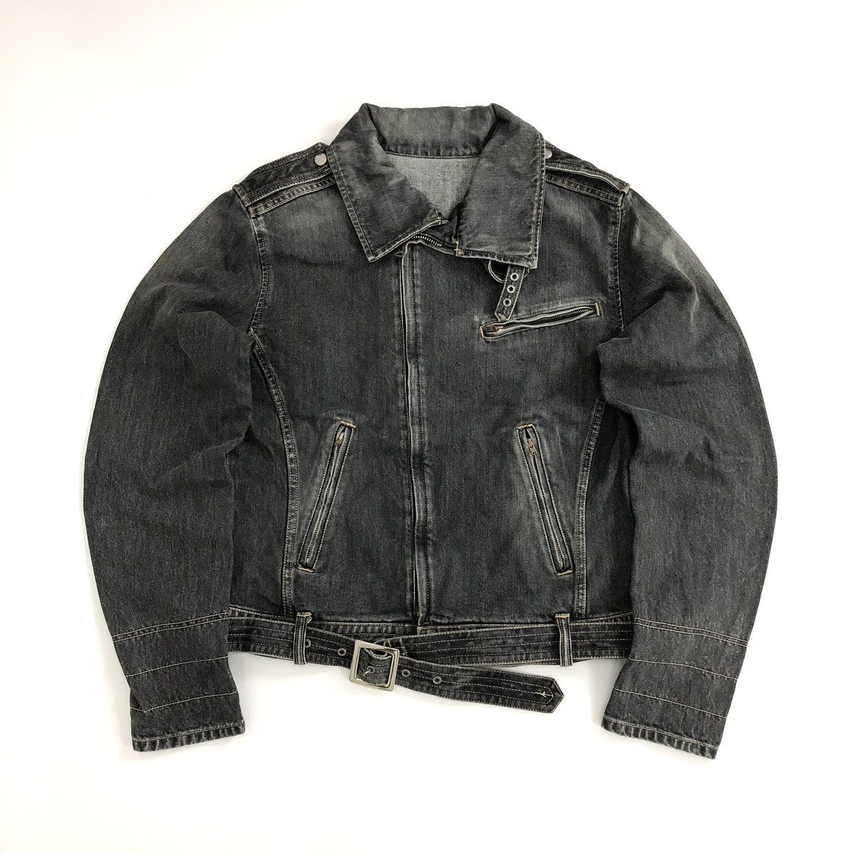 If Six Was Nine Vintage Japanese Brand Black Wash Biker Jacket Jeans Size US M / EU 48-50 / 2 - 1 Thumbnail