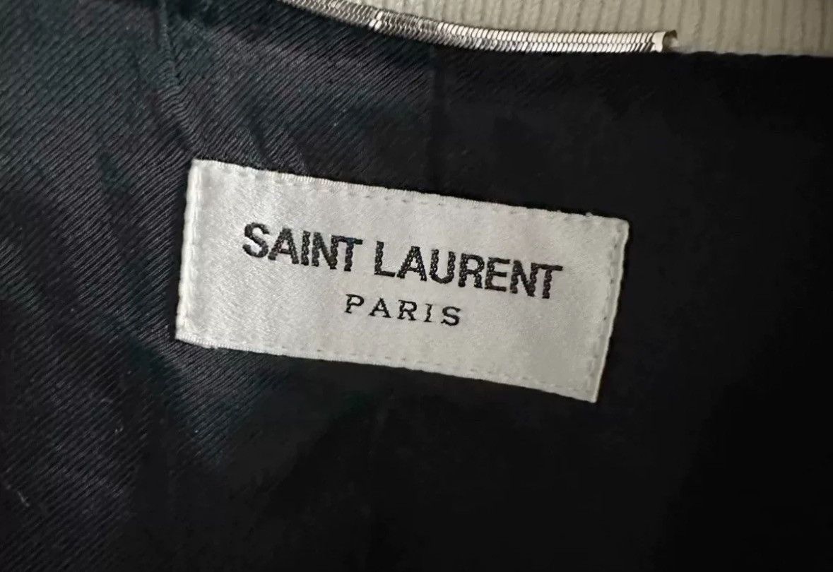 Saint Laurent Paris × Yves Saint Laurent Saint Laurent white Teddy baseball jacket2412-Nextarrow Size US M / EU 48-50 / 2 - 5 Thumbnail