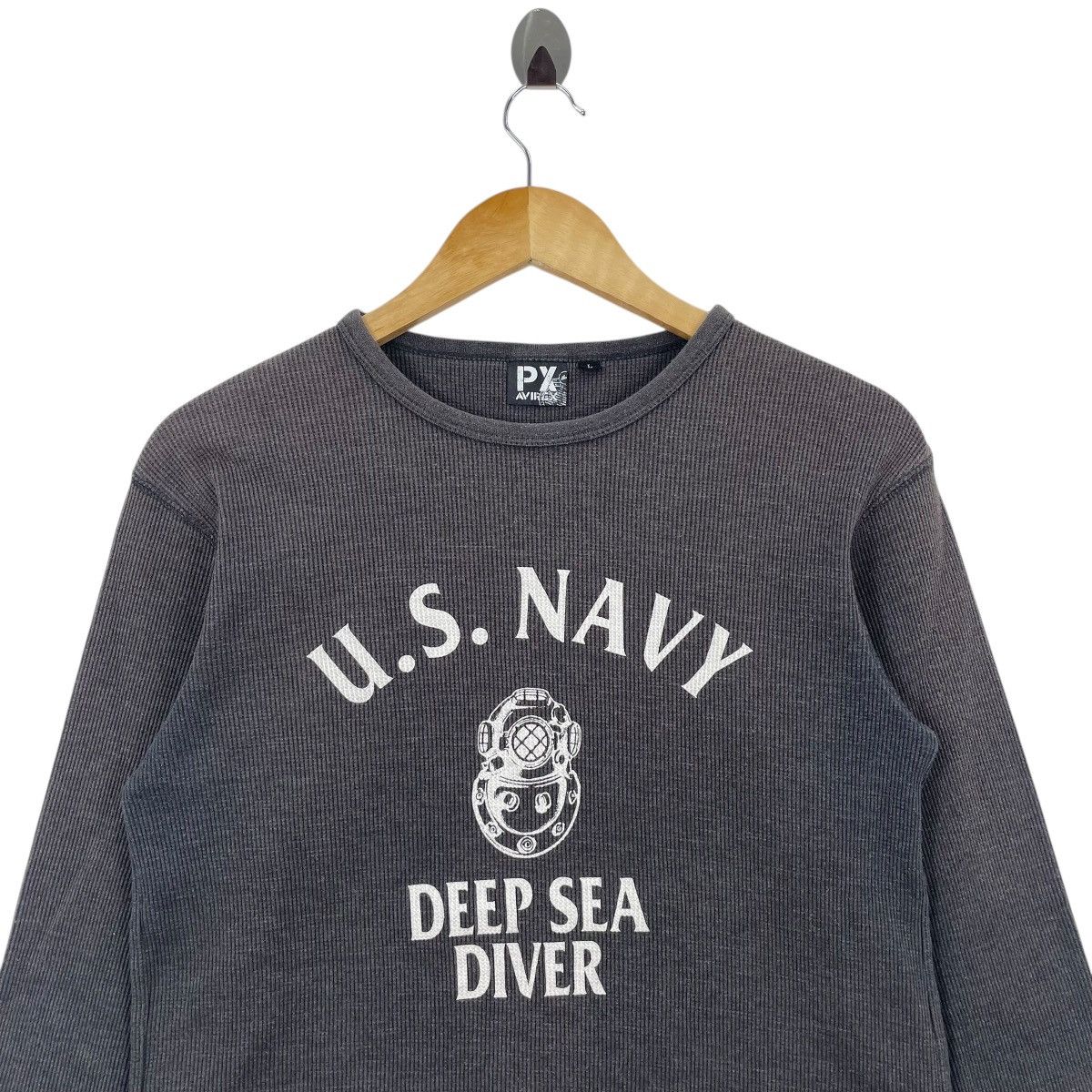 Avirex Vintage U.S. Navy Avirex Military Long Sleeve Waffle Tee Size US L / EU 52-54 / 3 - 3 Thumbnail