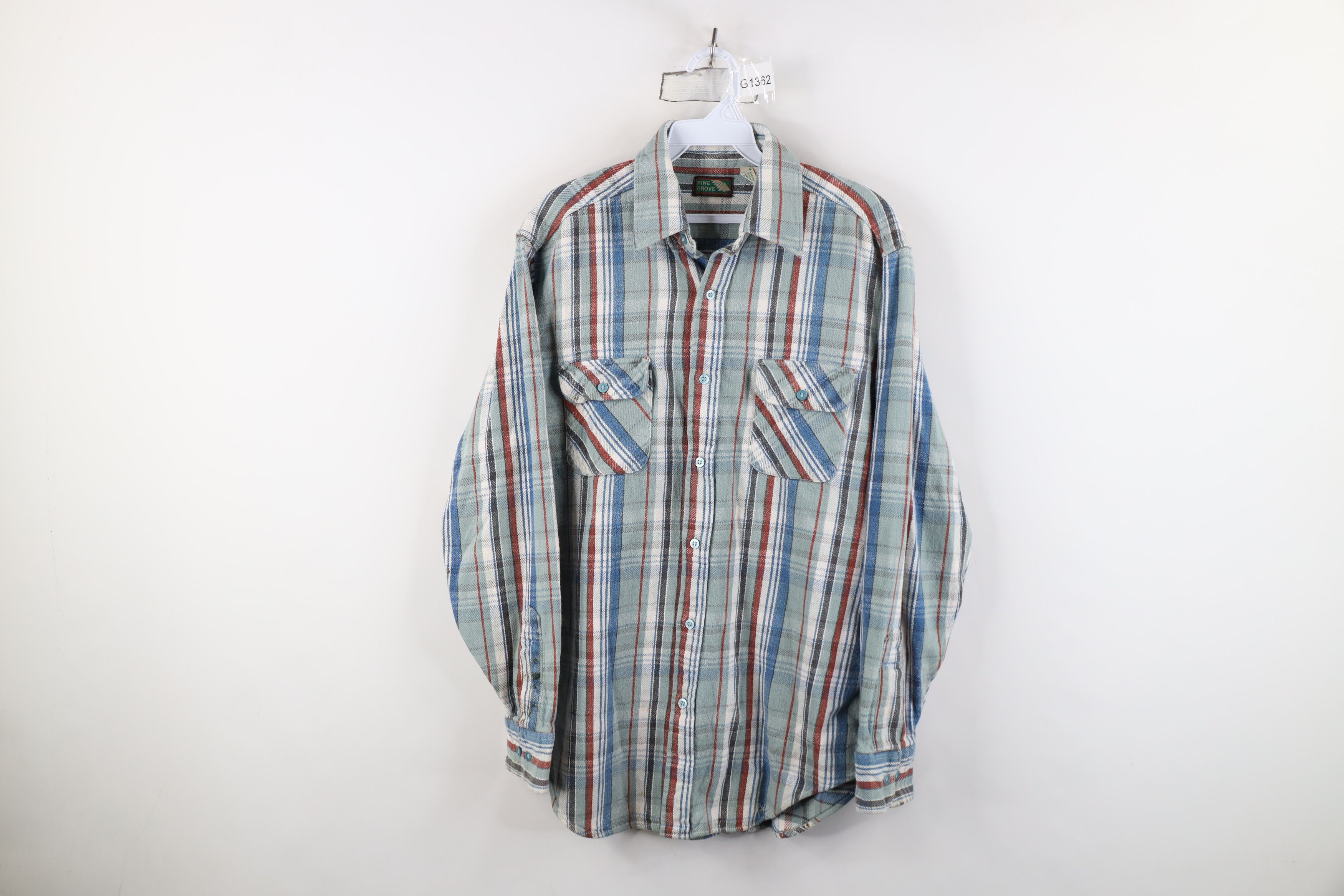 Vintage Vintage 90s Streetwear Heavyweight Flannel Button Shirt Size US M / EU 48-50 / 2 - 1 Thumbnail