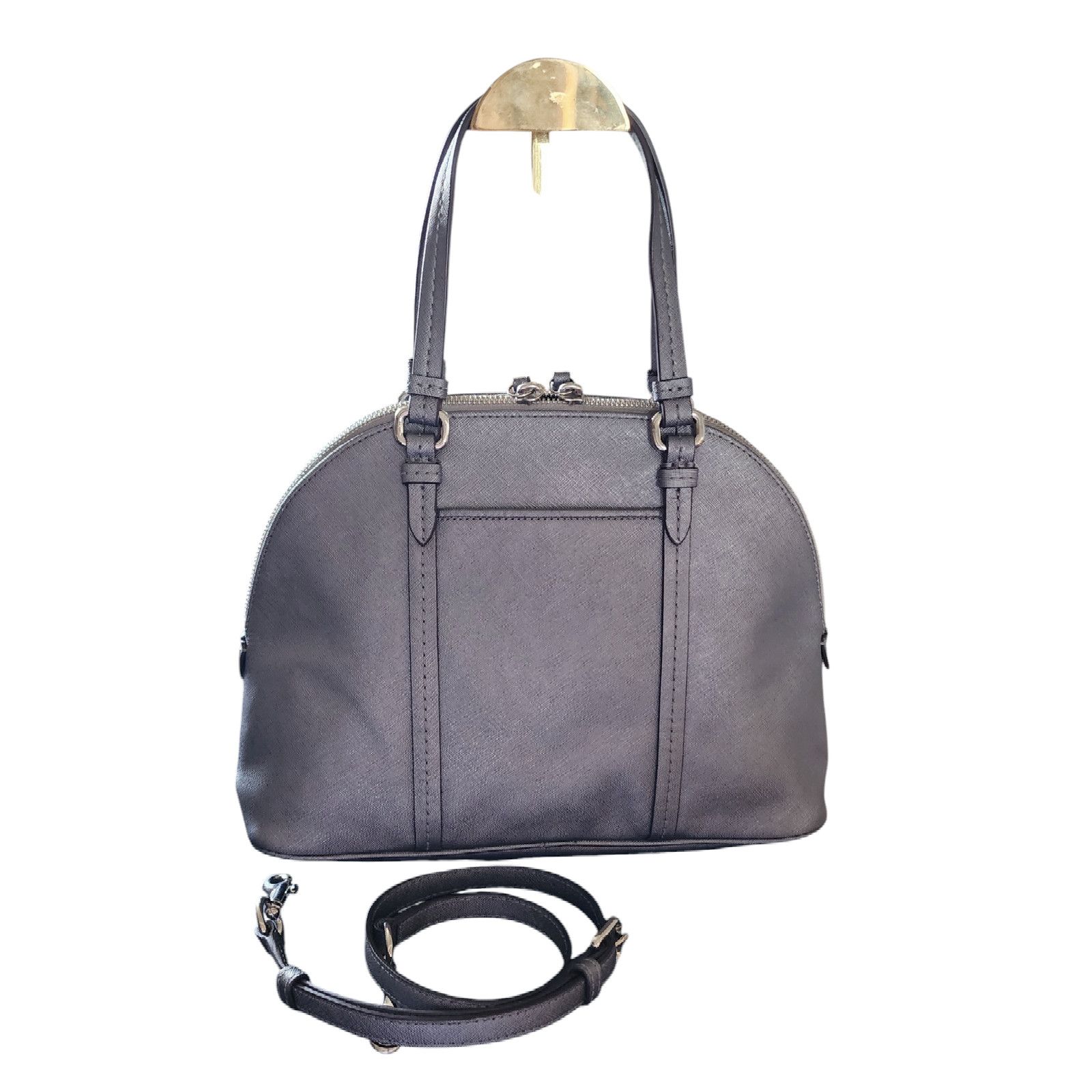 Coach Coach F25671 Women's Handbag gun metal metallic gray leather Size ONE SIZE - 2 Thumbnail