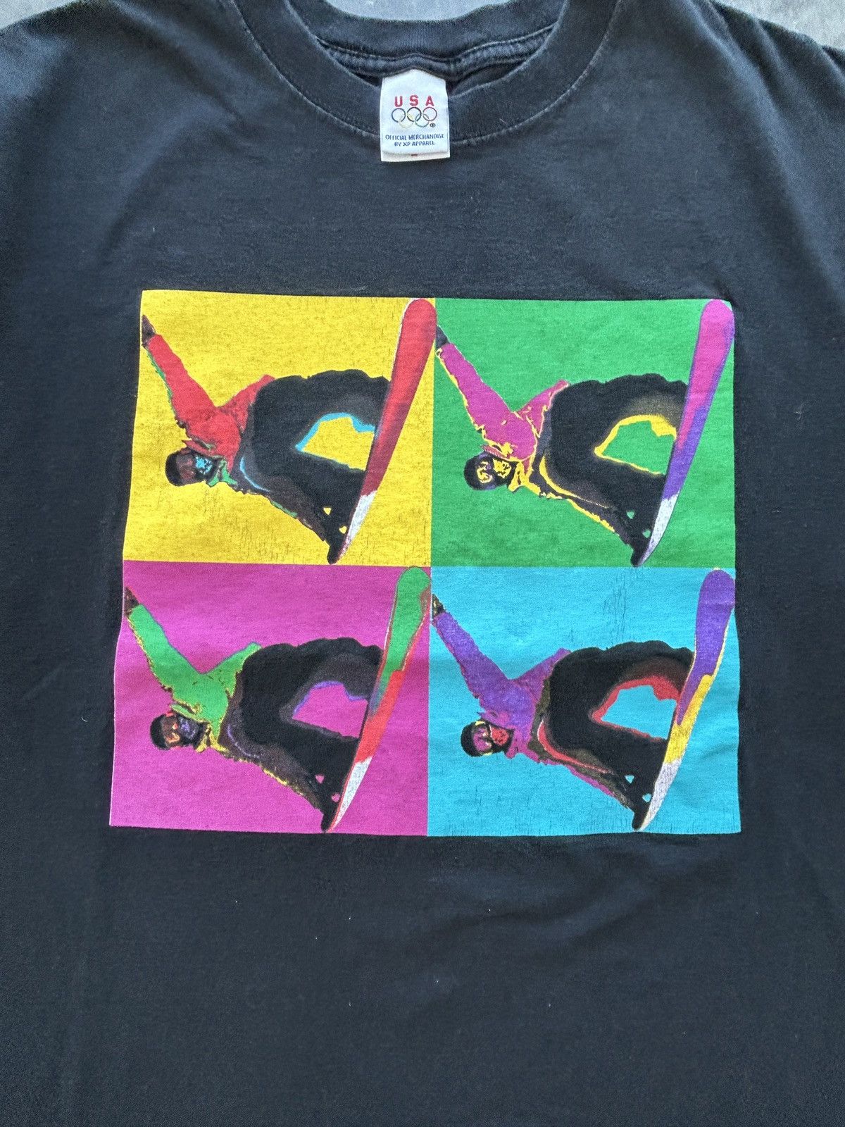 USA Olympics Vintage Y2K Andy Warhol Style USA Olympics Snowboard Tee Size US L / EU 52-54 / 3 - 2 Thumbnail