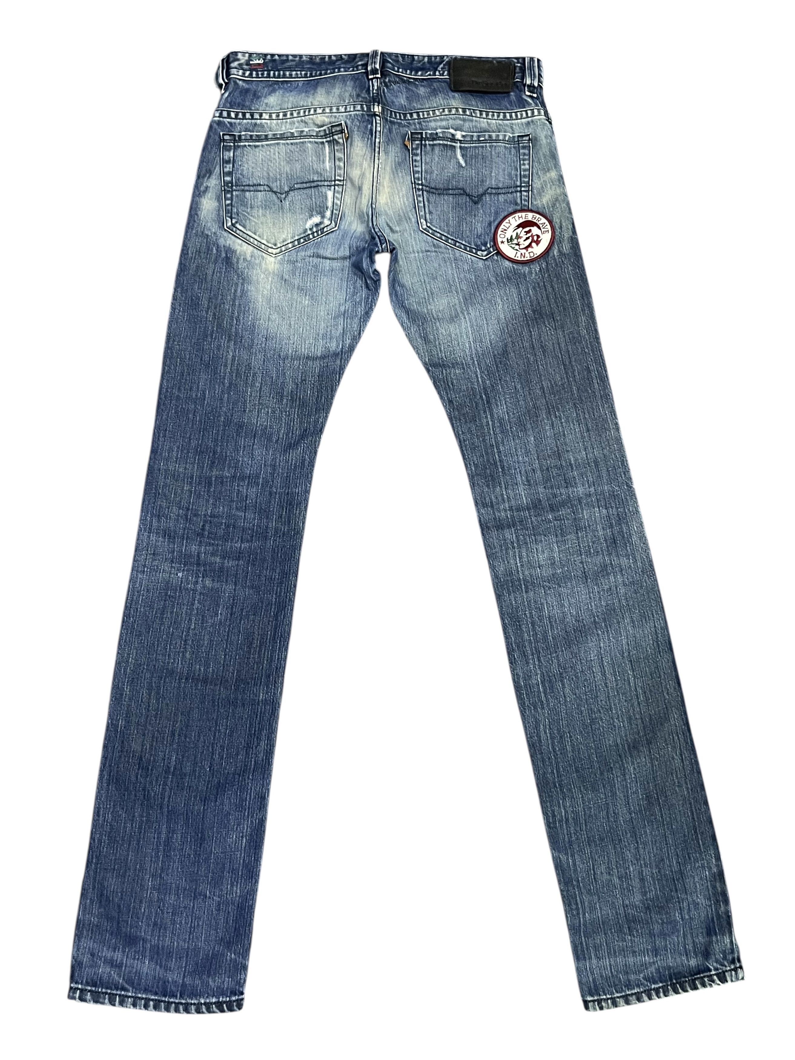 Diesel 🤘🏼Vintage DIESEL DNA Punk Rock Slim Skinny Mudwash Denim Size US 31 - 9 Thumbnail