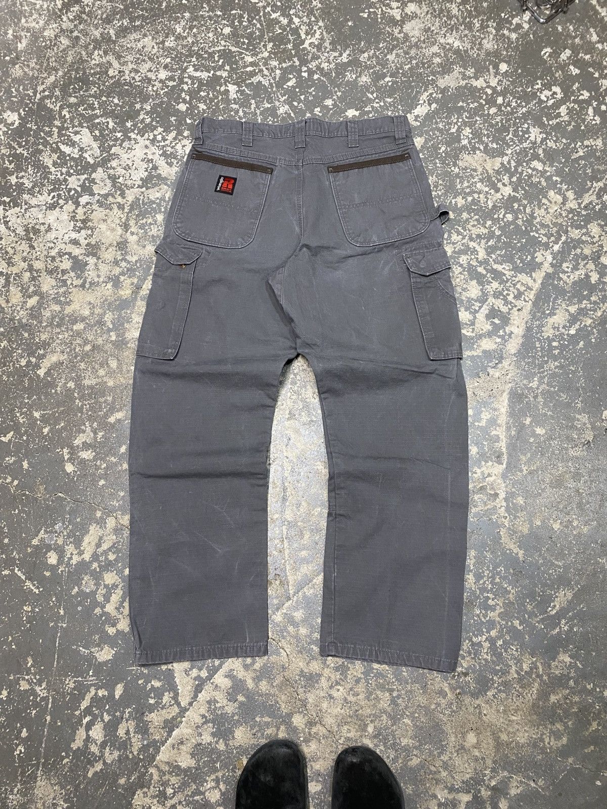 Carhartt × Dickies × Vintage Vintage Wrangler Riggs Carpenter Double Knee Baggy Fit Pants Size US 35 - 3 Thumbnail